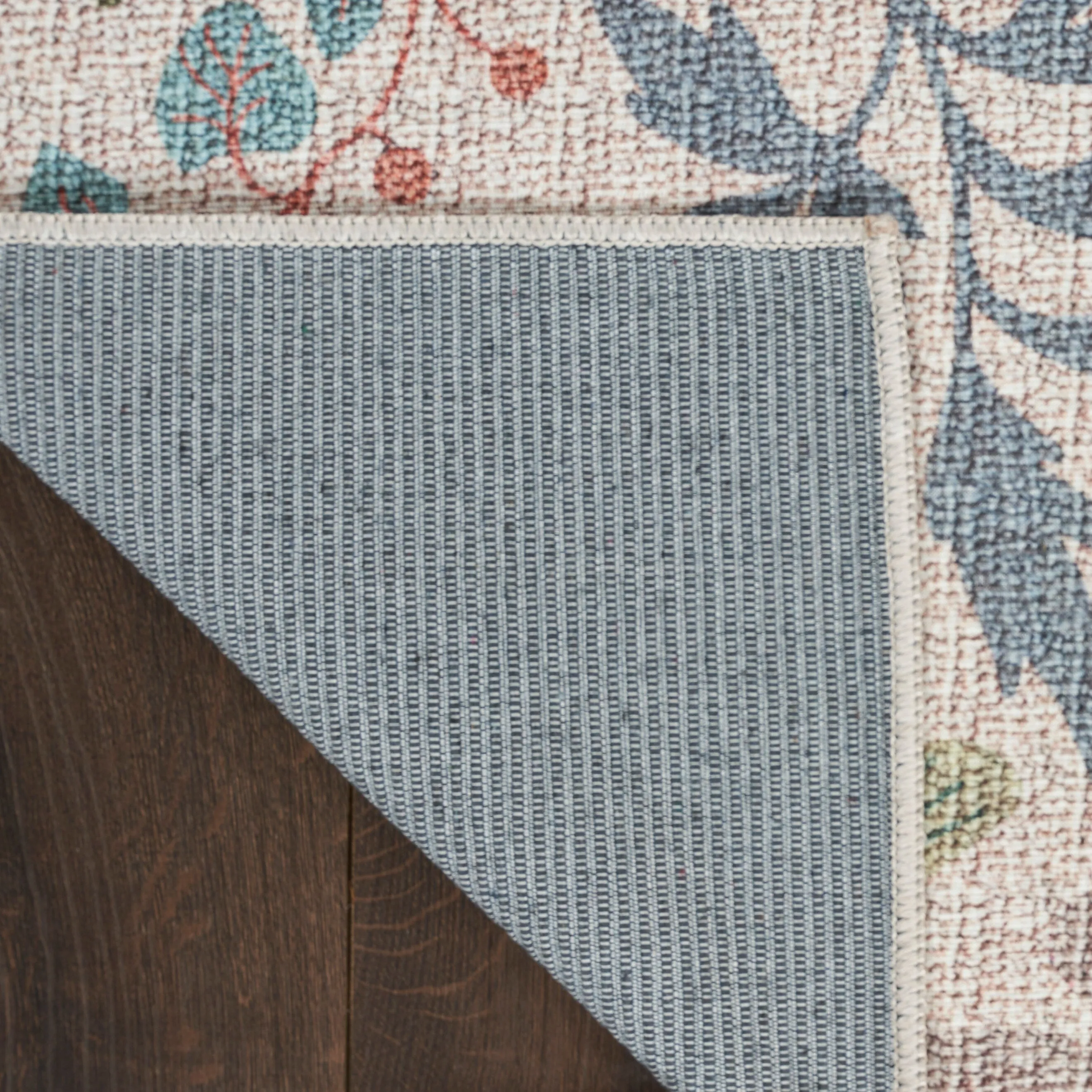 Nourison Washables Indoor Pink Floral Area Rug