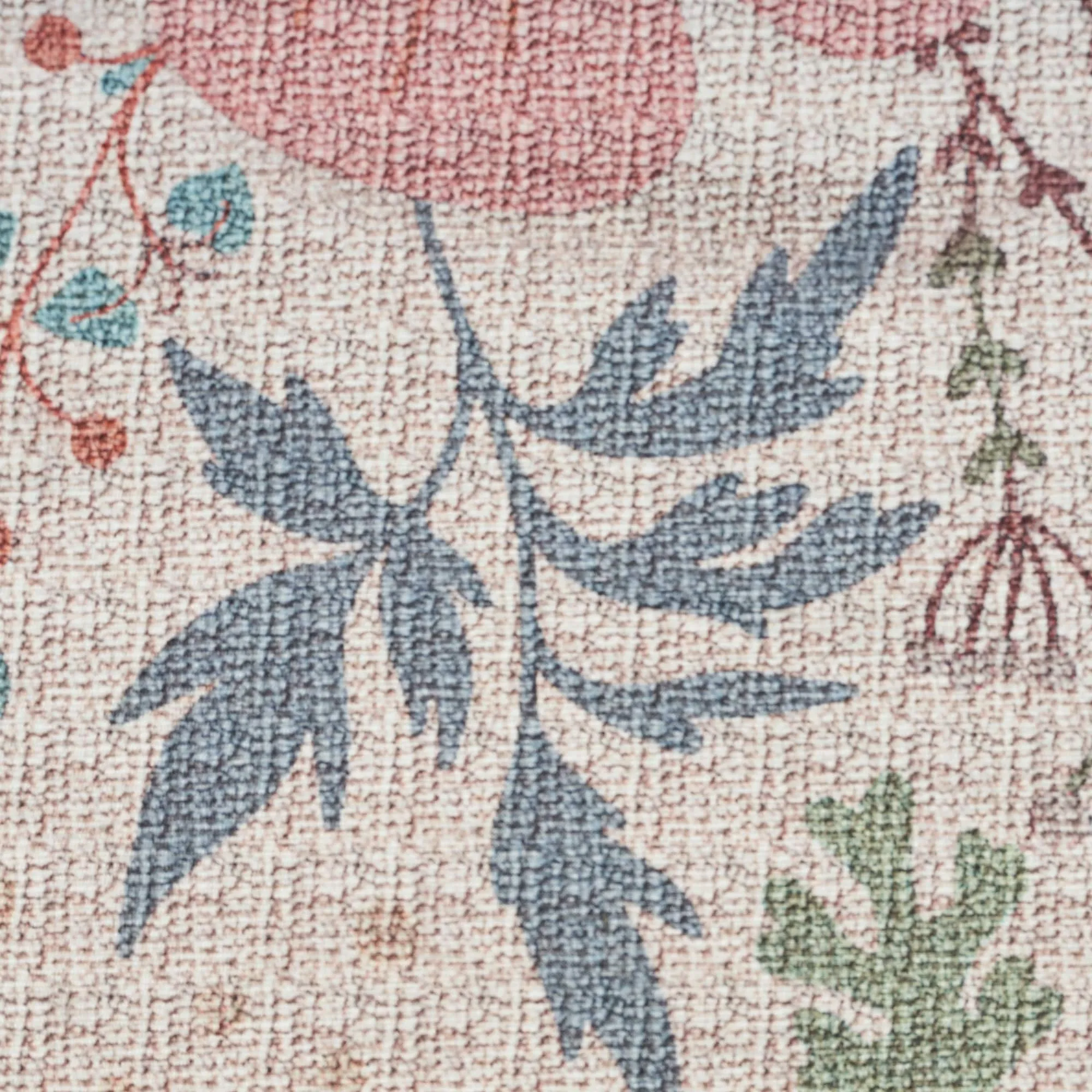 Nourison Washables Indoor Pink Floral Area Rug