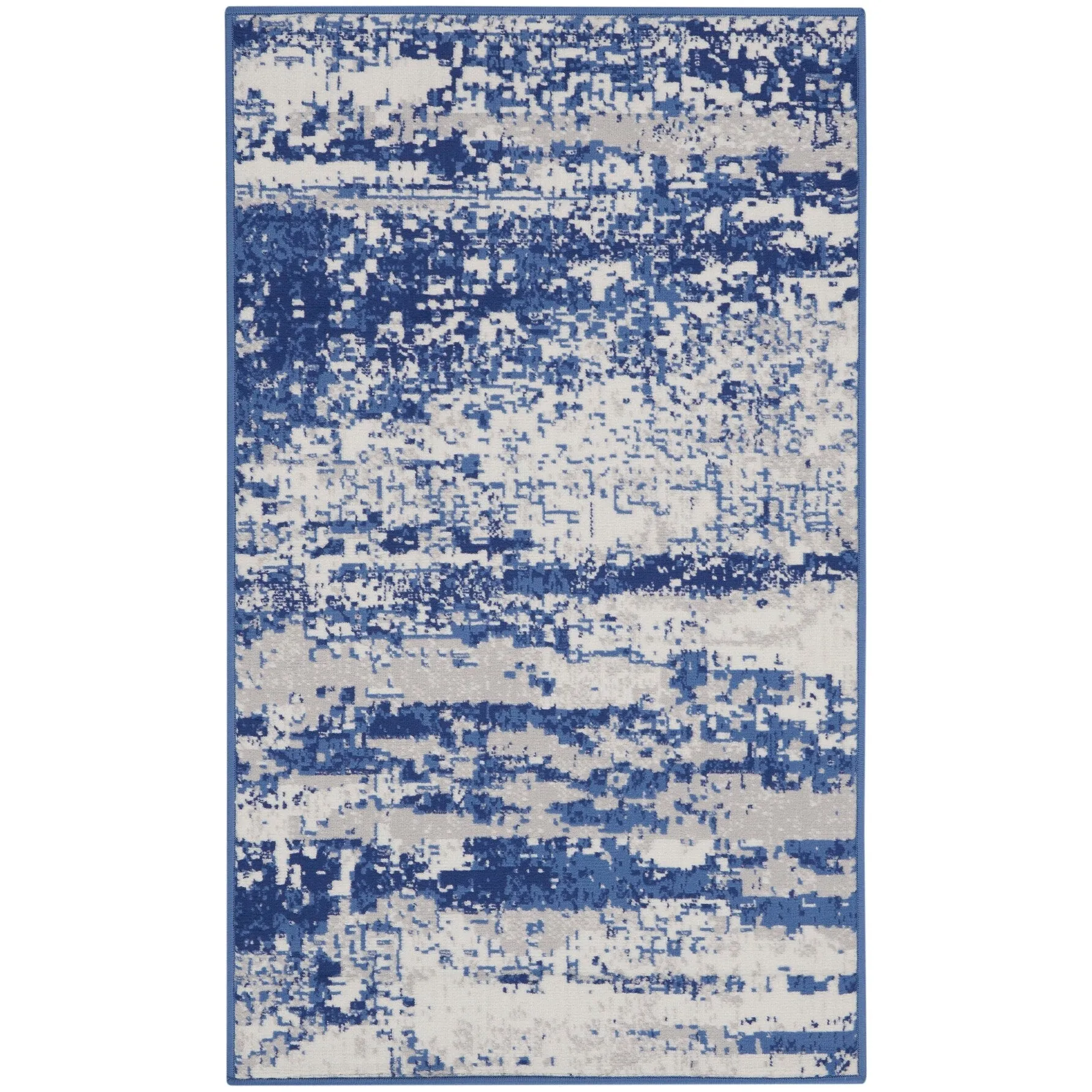 Nourison Whimsicle Modern Abstract Ivory Navy Area Rug