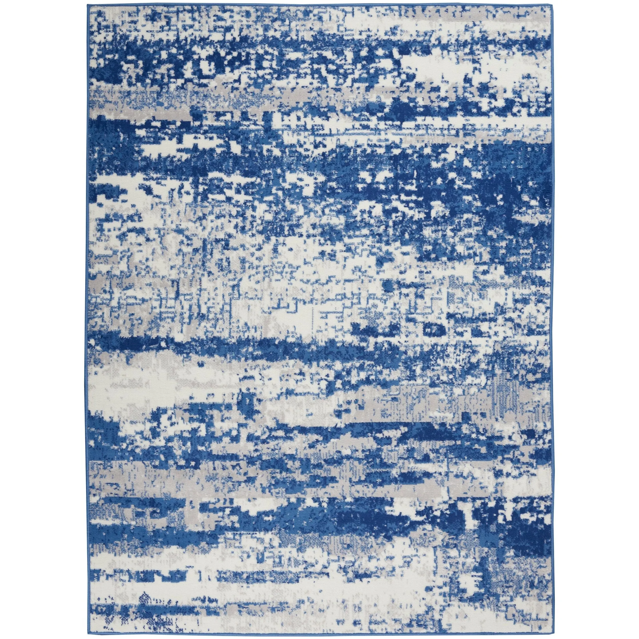 Nourison Whimsicle Modern Abstract Ivory Navy Area Rug