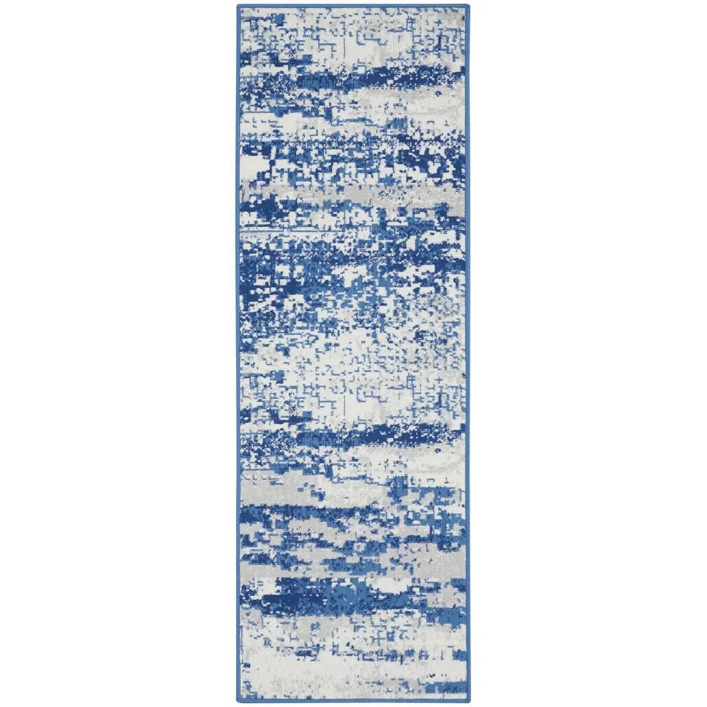 Nourison Whimsicle Modern Abstract Ivory Navy Area Rug
