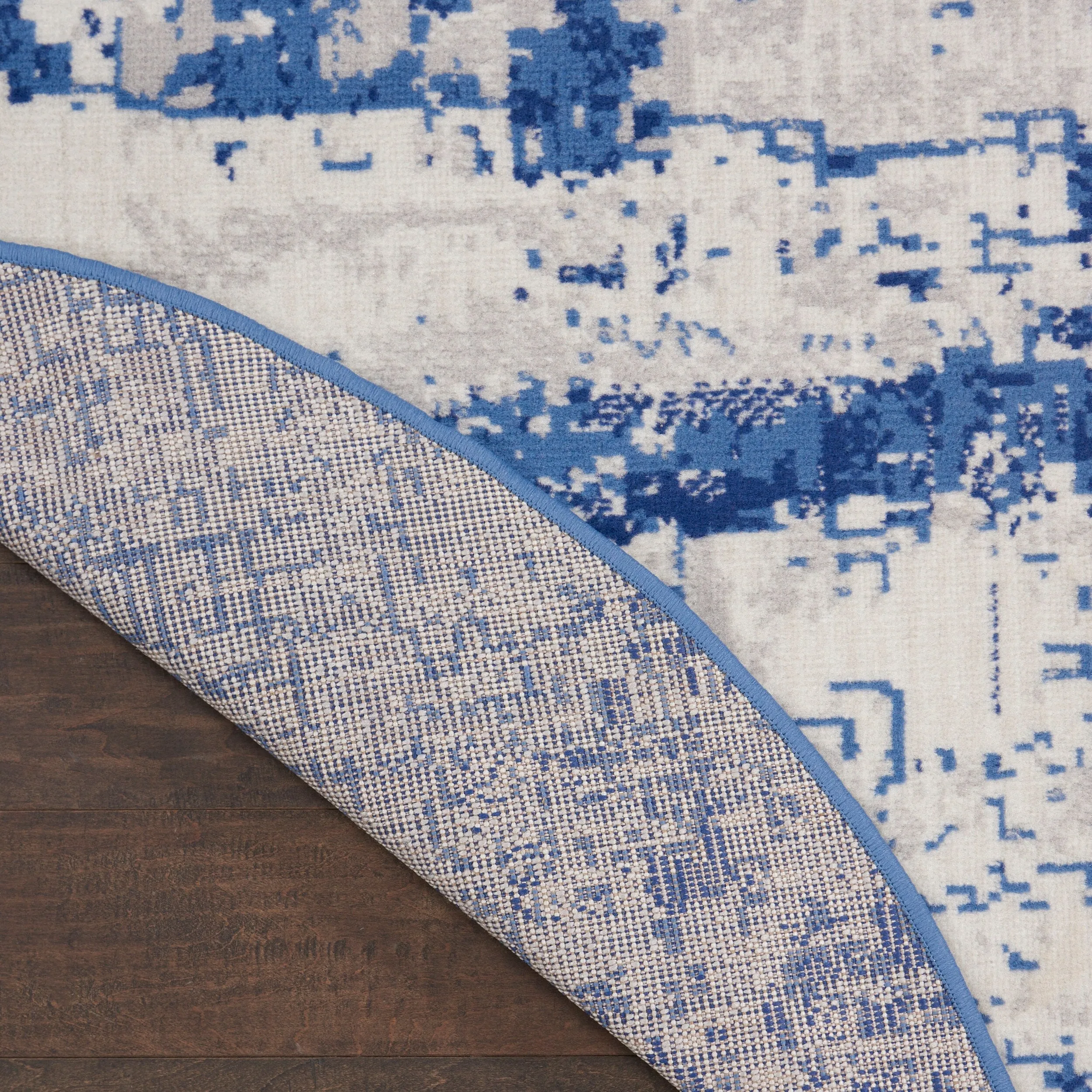Nourison Whimsicle Modern Abstract Ivory Navy Area Rug