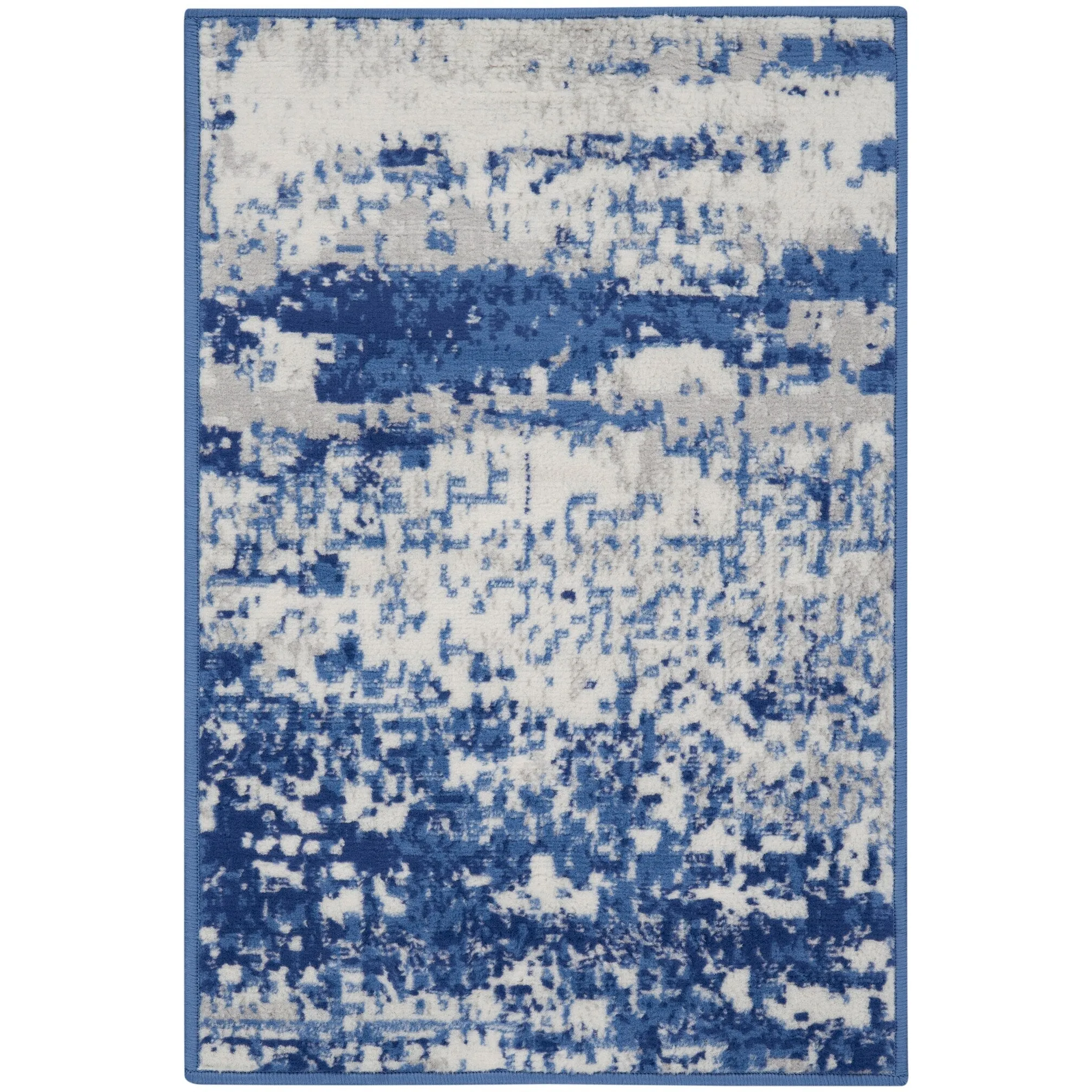 Nourison Whimsicle Modern Abstract Ivory Navy Area Rug
