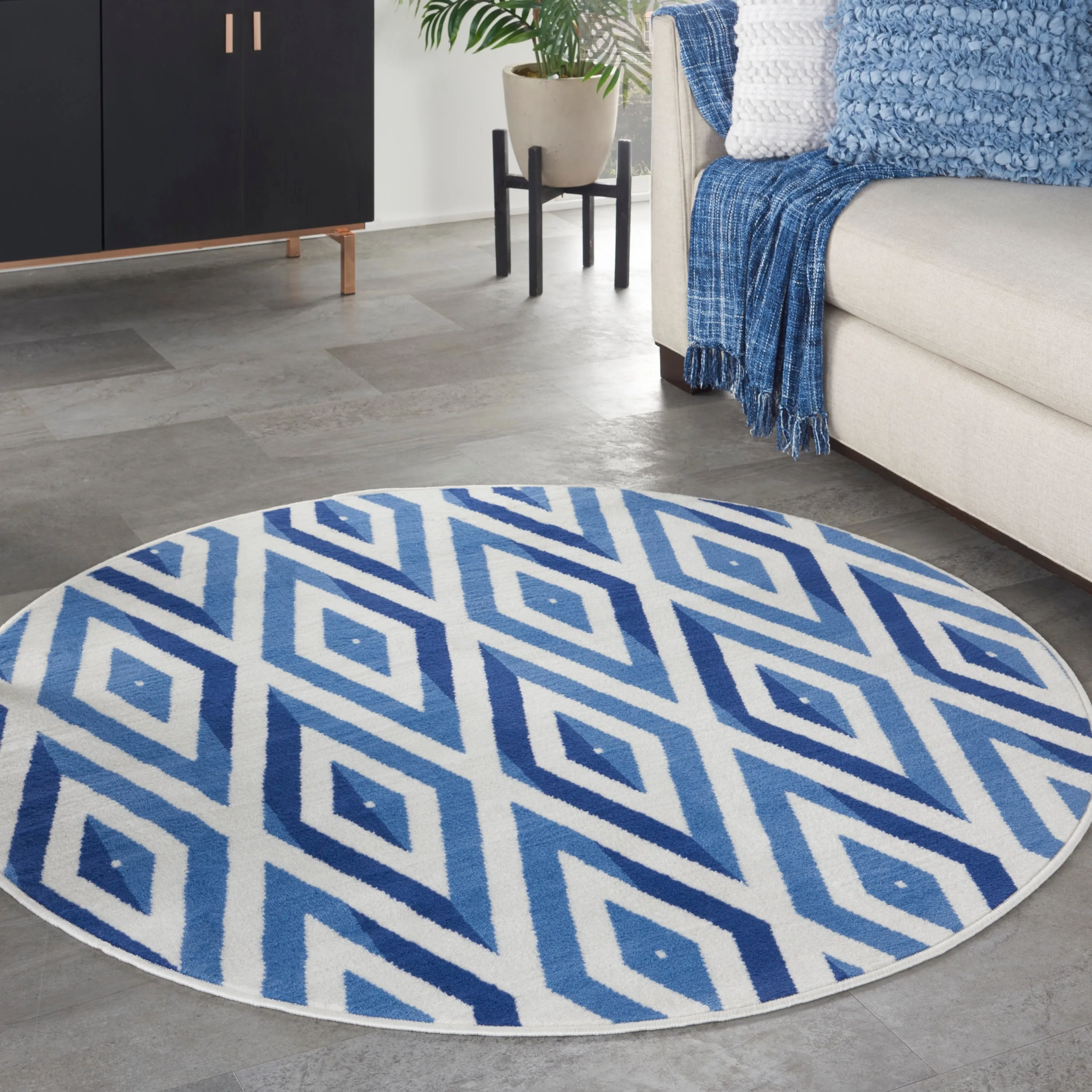 Nourison Whimsicle Modern Geometric Diamond Area Rug
