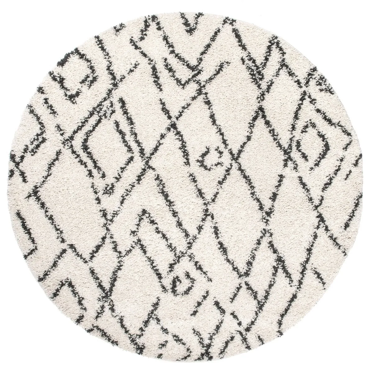 Nuloom Abstract Soft and Plush Moroccan Diamond Shag Tassel Rug