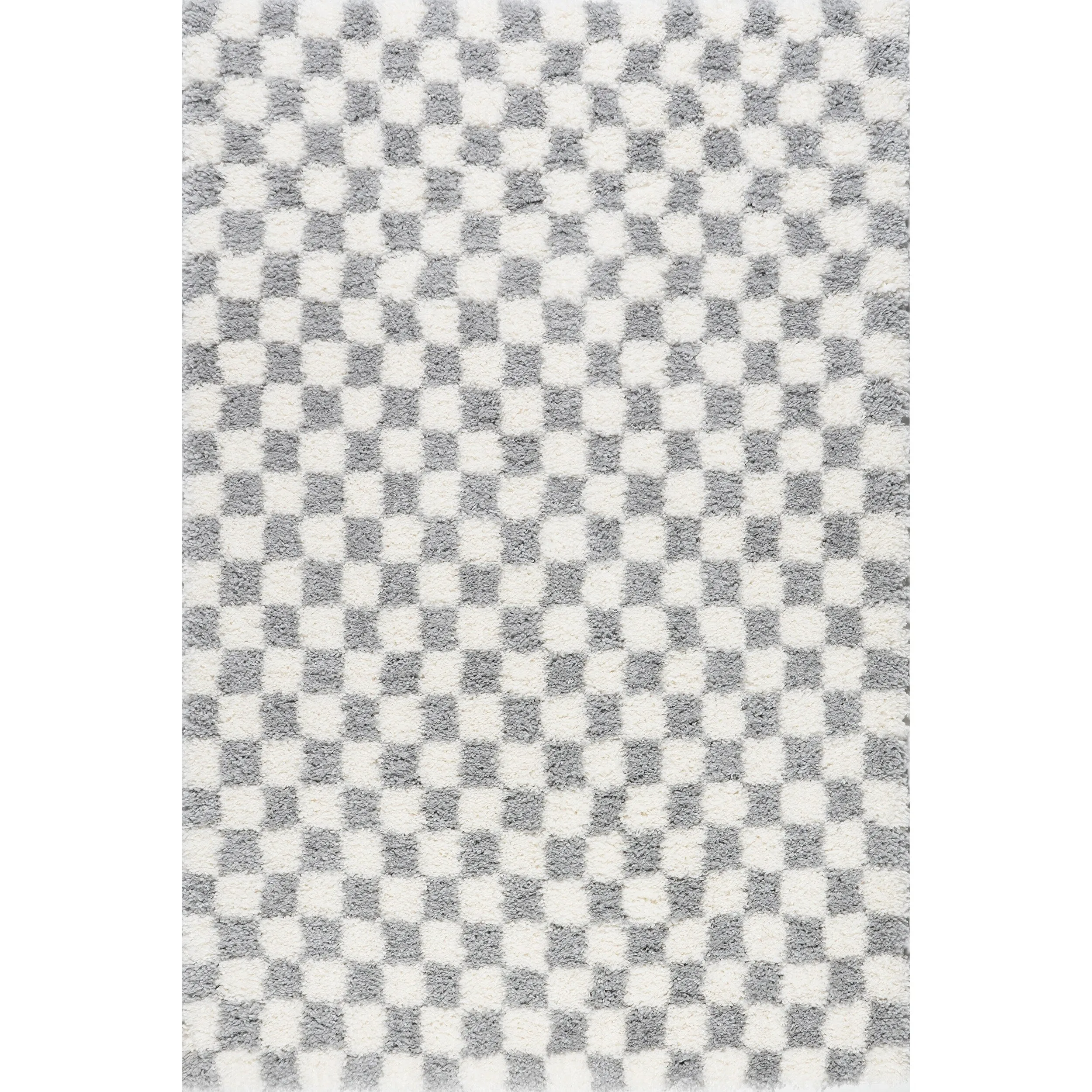 Nuloom Adelaide Mid-Century Checkered Shag Area Rug