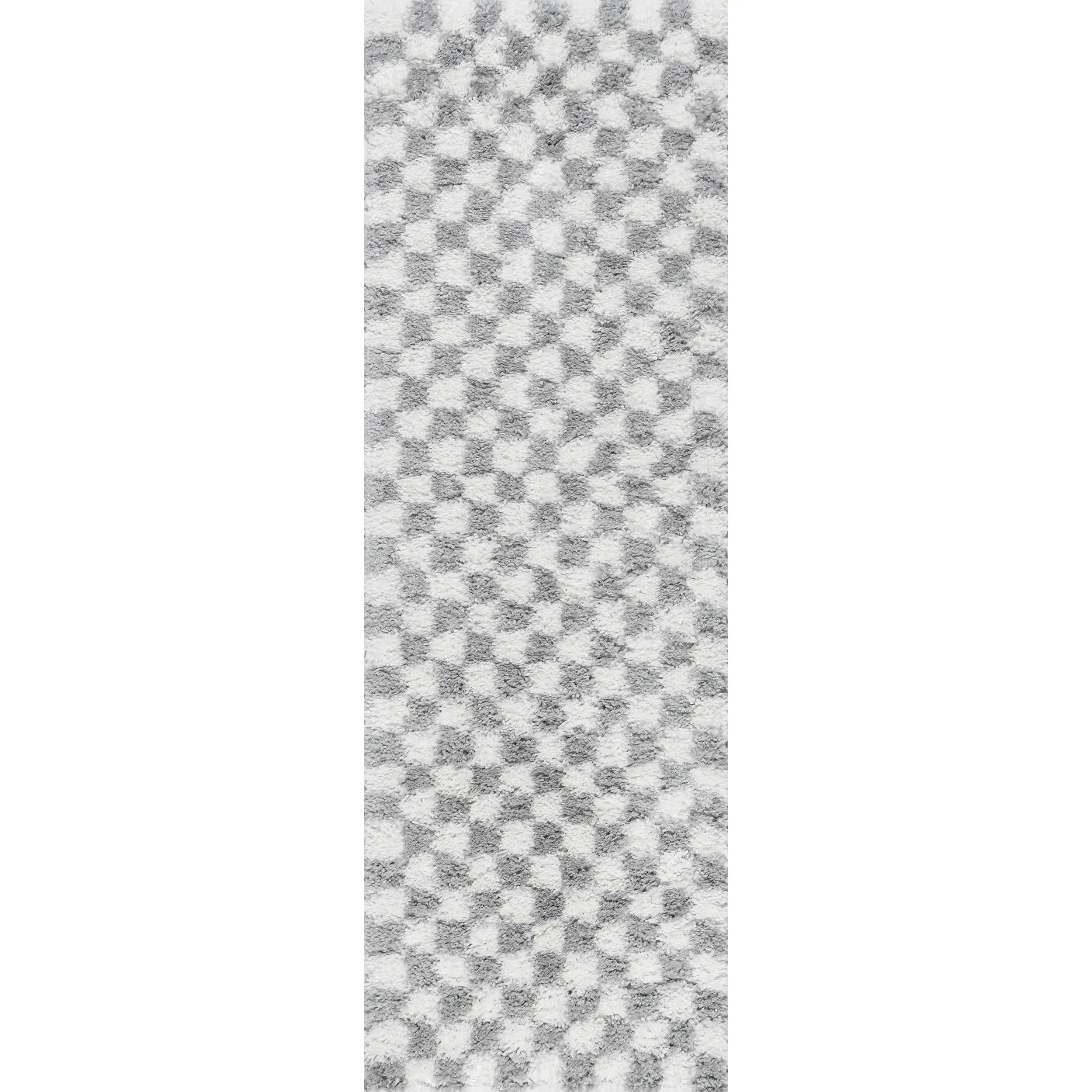 Nuloom Adelaide Mid-Century Checkered Shag Area Rug