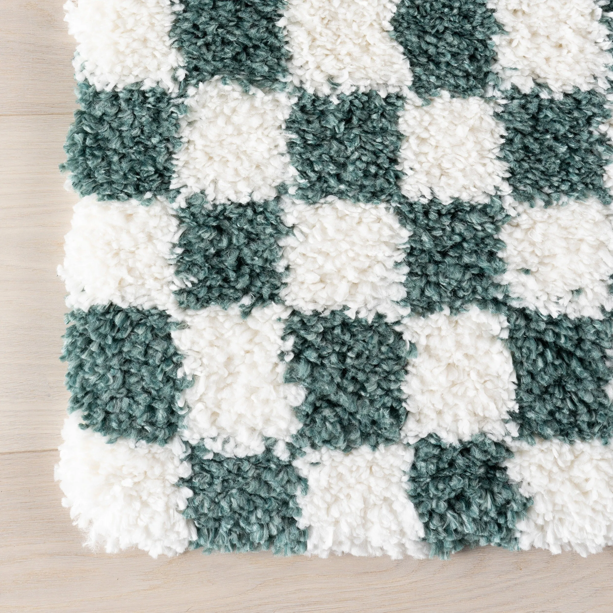 Nuloom Adelaide Mid-Century Checkered Shag Area Rug