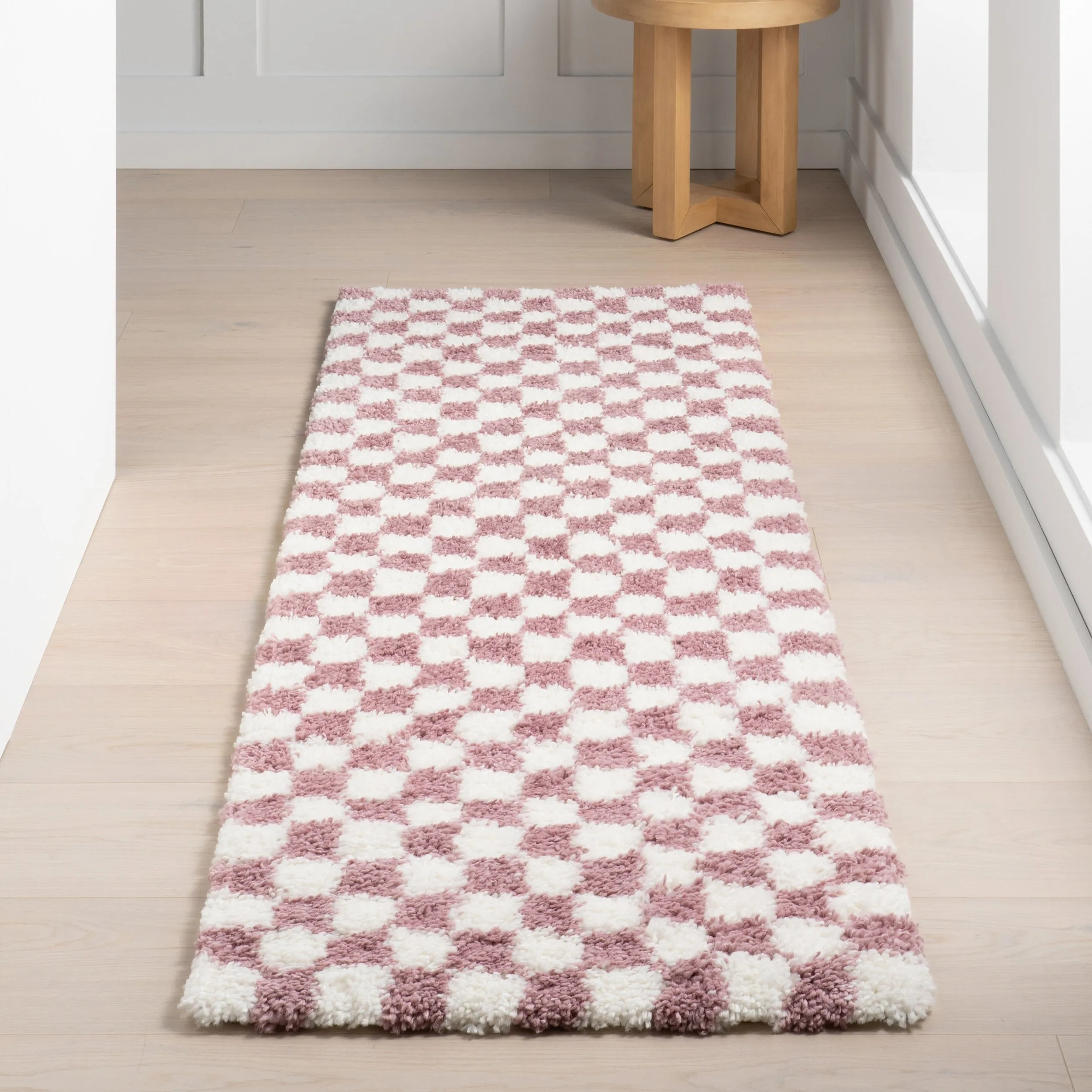 Nuloom Adelaide Mid-Century Checkered Shag Area Rug
