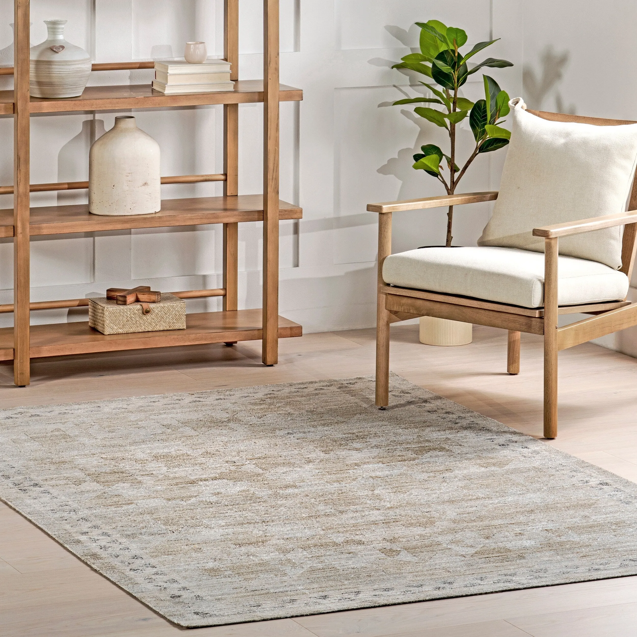 Nuloom Aine Bordered Machine Washable Indoor/Outdoor Area Rug
