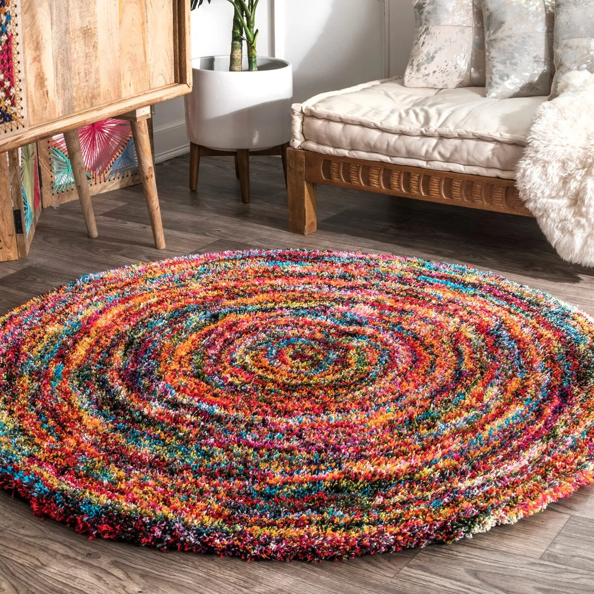 Nuloom Ardelle Colorful Swirl Shag Area Rug