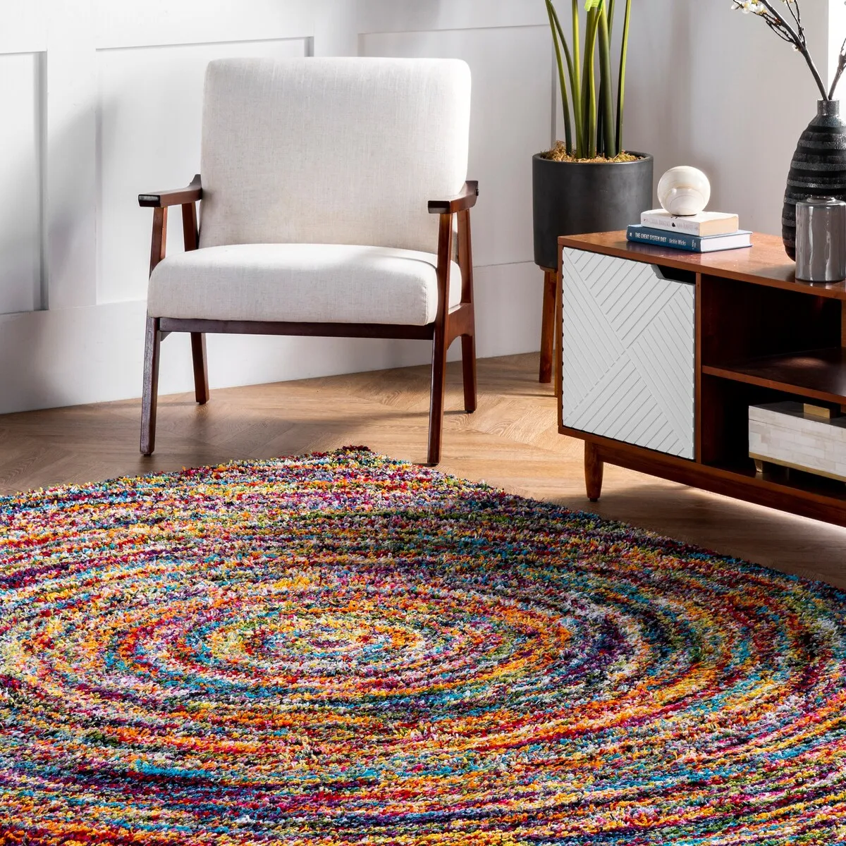 Nuloom Ardelle Colorful Swirl Shag Area Rug