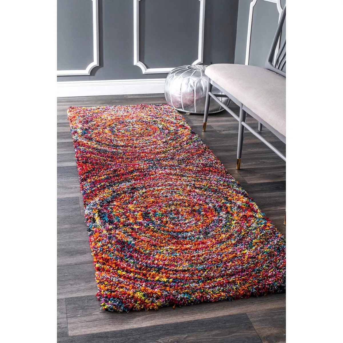 Nuloom Ardelle Colorful Swirl Shag Area Rug