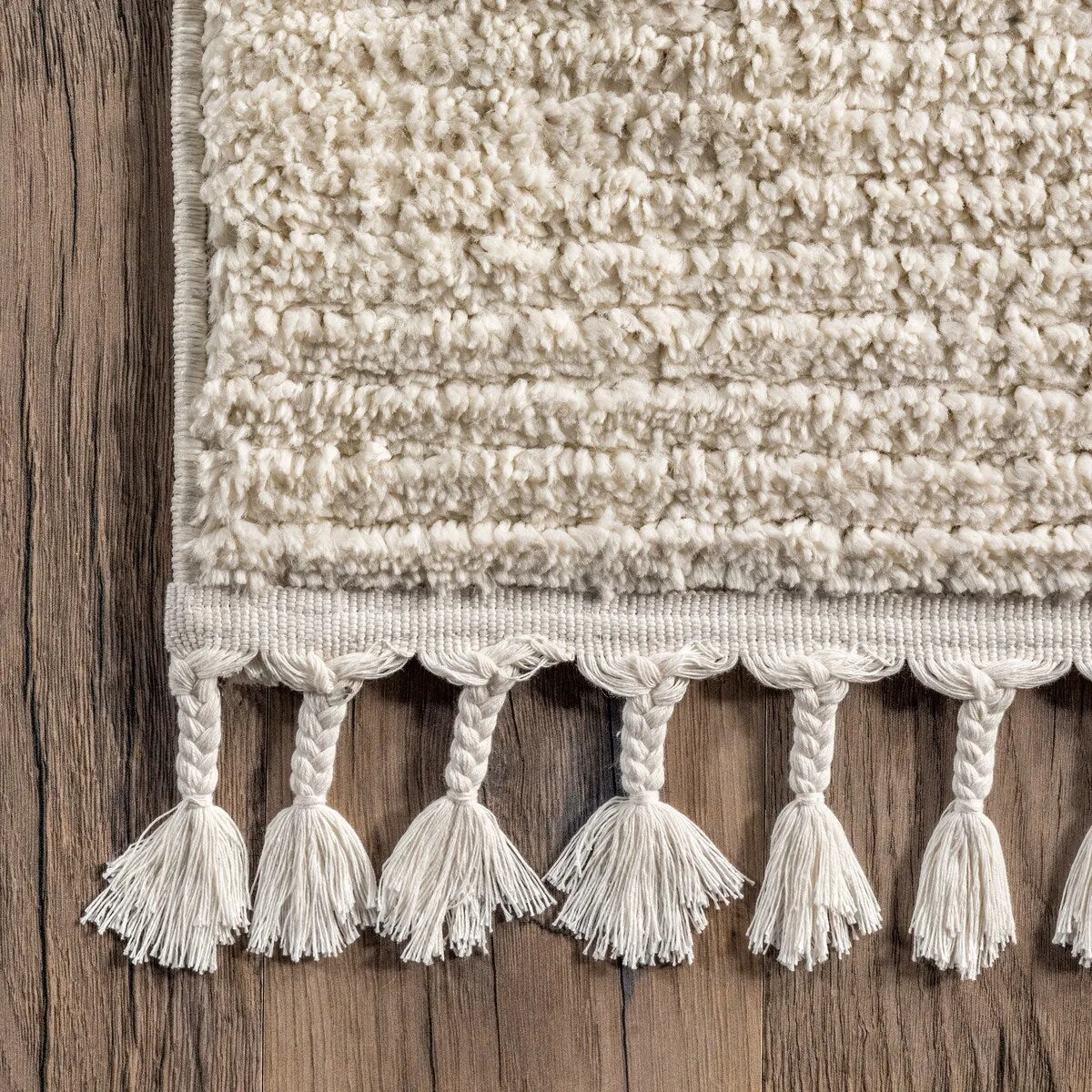 Nuloom Ashton Shaggy Contemporary Abstract Tassel Area Rug