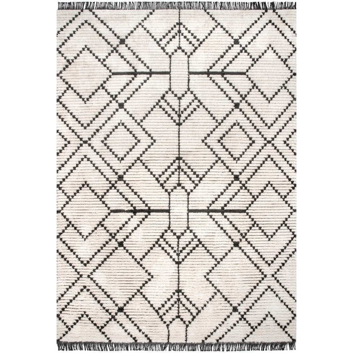 Nuloom Carlina Geometric Shag Fringe Area Rug