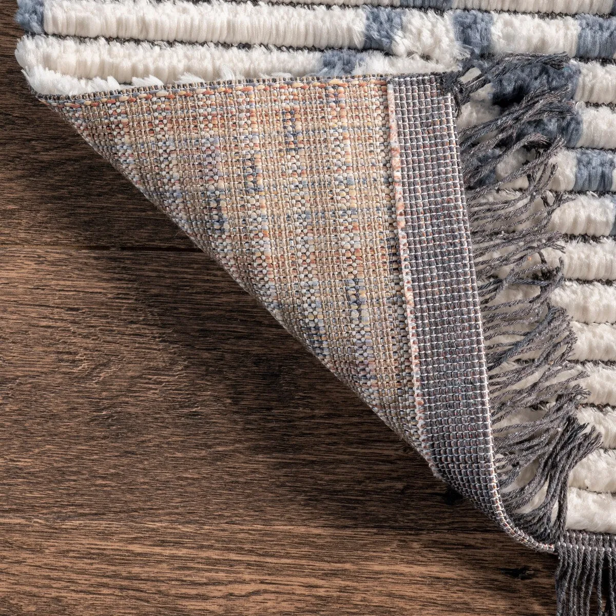 Nuloom Carlina Geometric Shag Fringe Area Rug