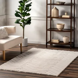 Nuloom Chevron SuperiorWash Faux Rabbit Machine Washable Area Rug