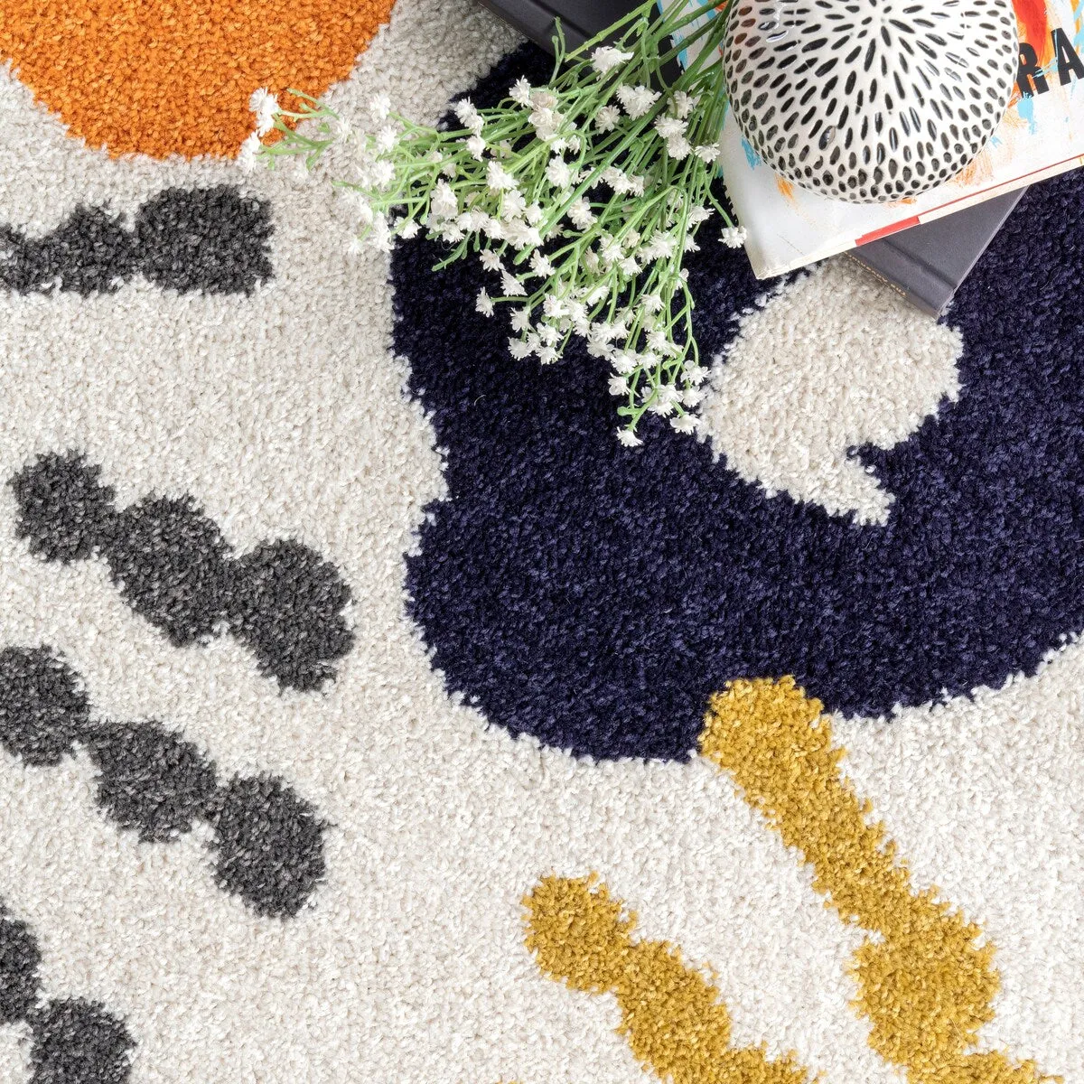 Nuloom Contemporary Handprint Collage Multi Kids Area Rug
