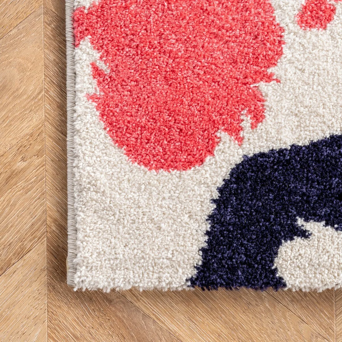Nuloom Contemporary Handprint Collage Multi Kids Area Rug