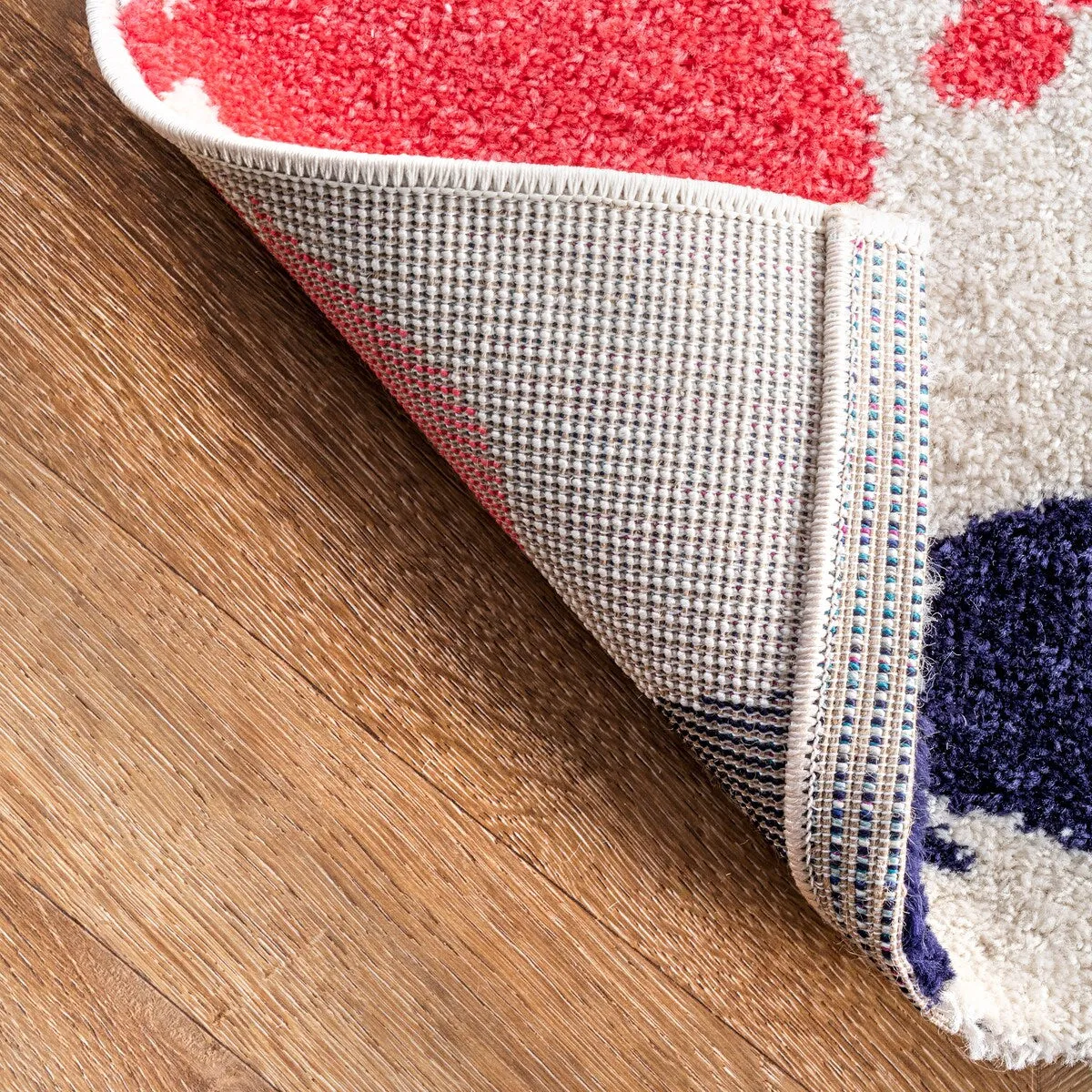 Nuloom Contemporary Handprint Collage Multi Kids Area Rug