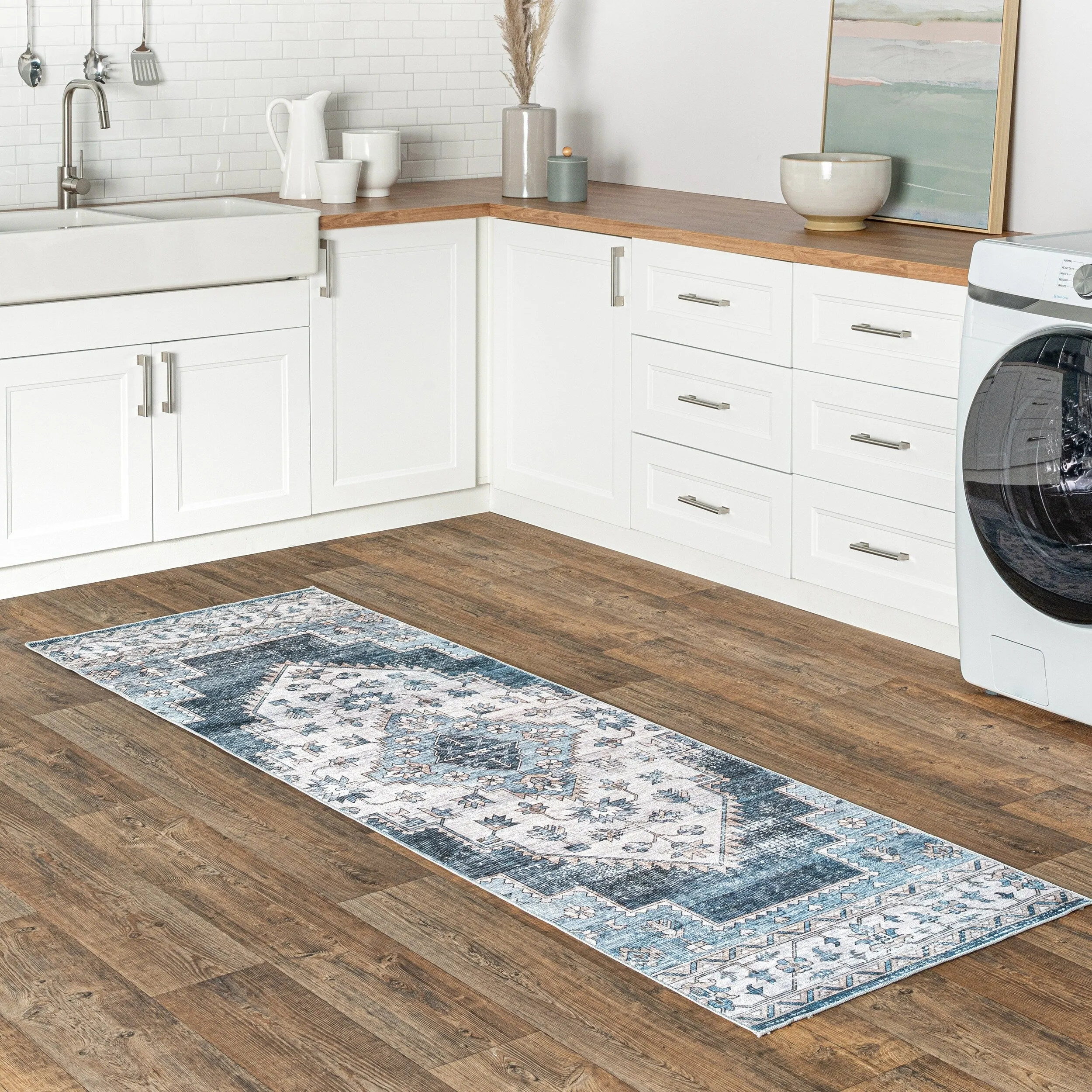Nuloom Dania SpinClean Machine Washable Medallion Area Rug