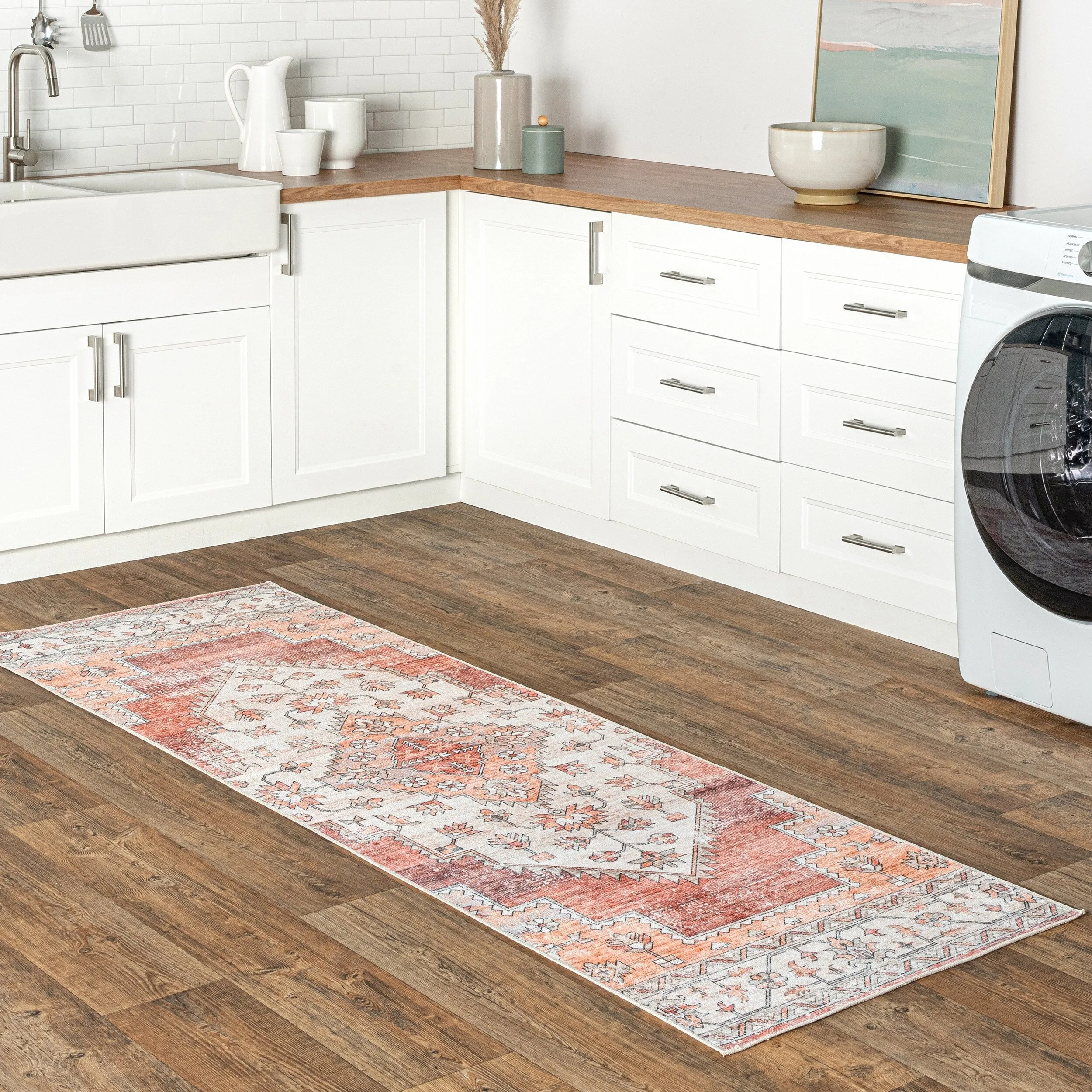 Nuloom Dania SpinClean Machine Washable Medallion Area Rug