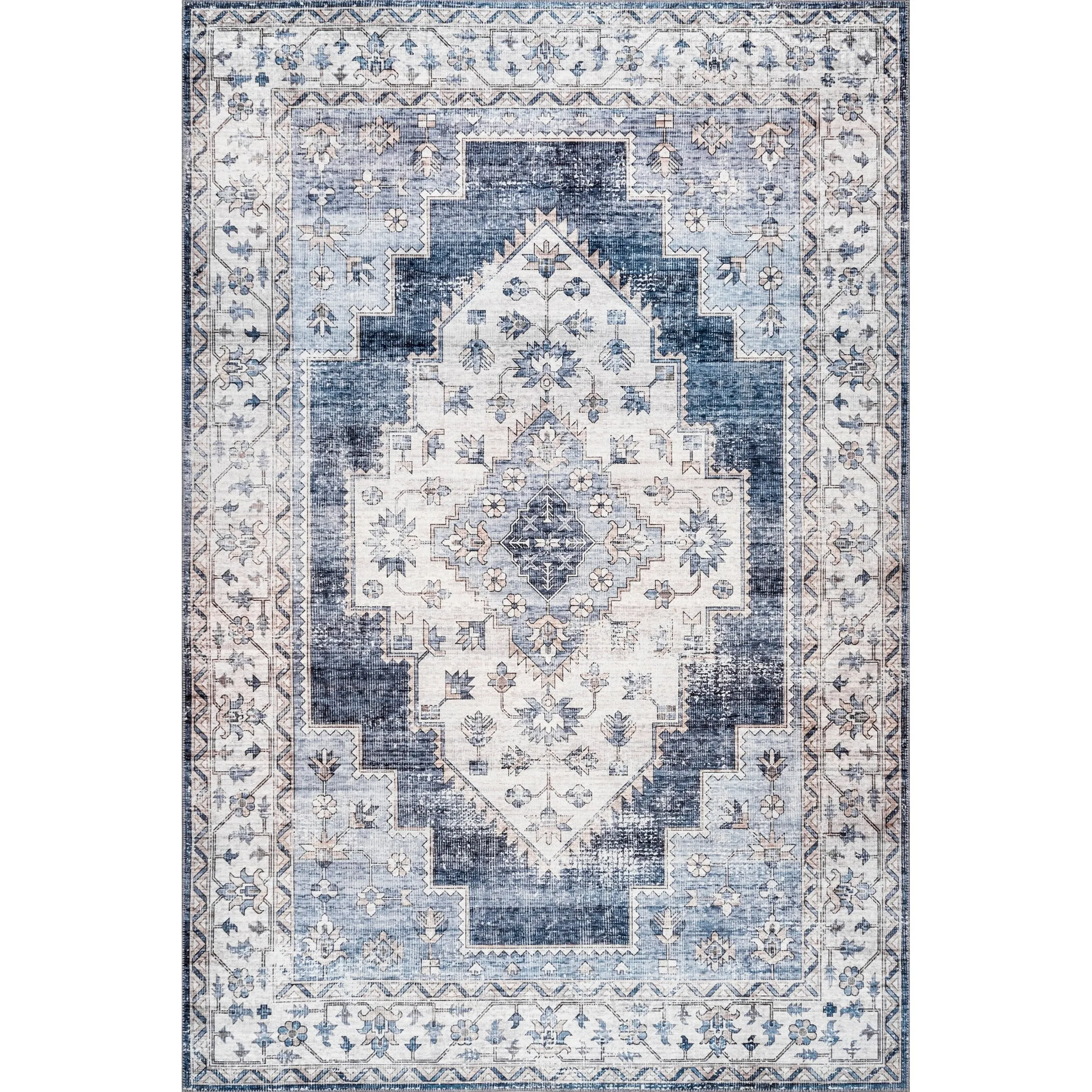 Nuloom Dania SpinClean Machine Washable Medallion Area Rug