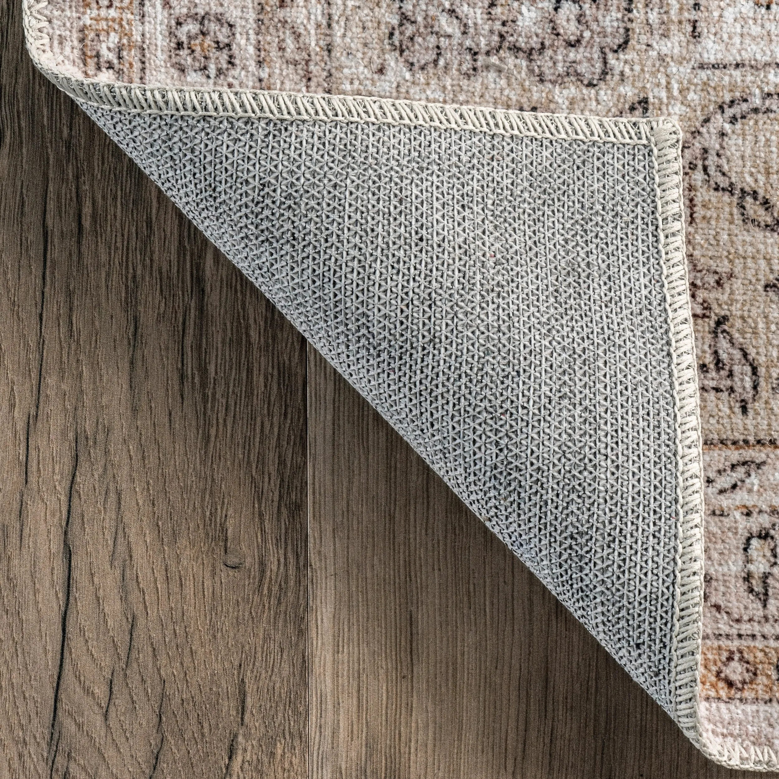 Nuloom Deadra SpinClean Vintage Floral Machine Washable Area Rug