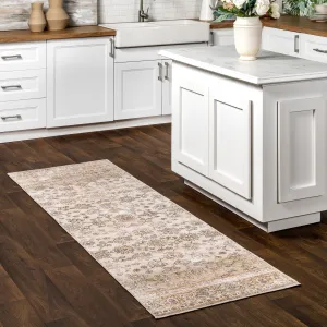 Nuloom Deadra SpinClean Vintage Floral Machine Washable Area Rug