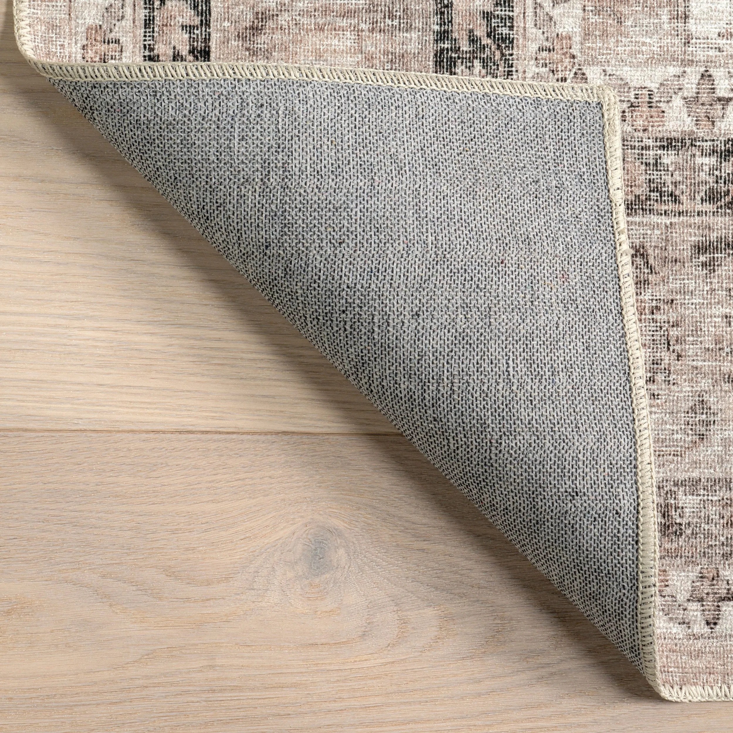 Nuloom Delisa Vintage Stain-Resistant Machine Washable Area Rug