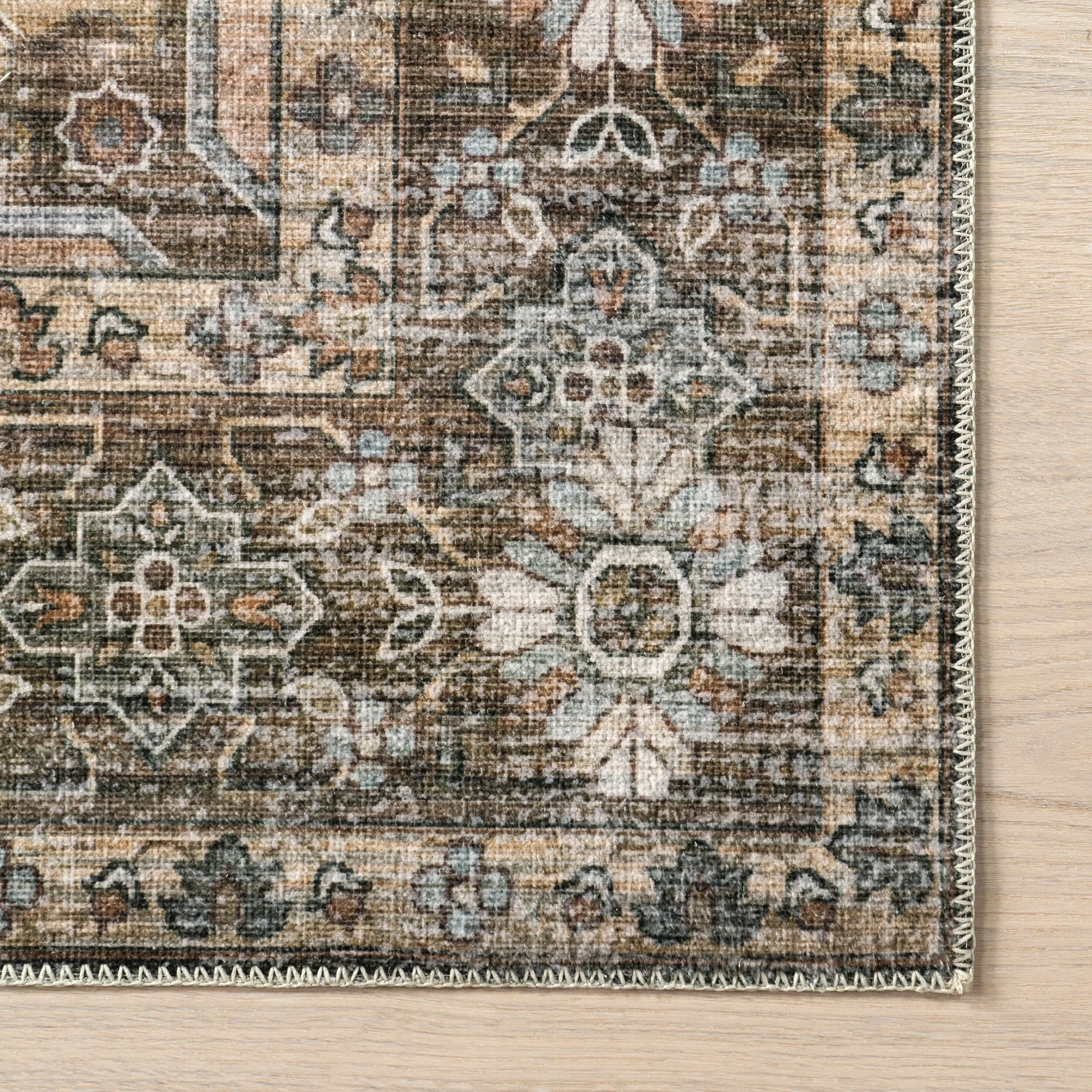 Nuloom Devin SpinClean Machine Washable Vintage Medallion Area Rug