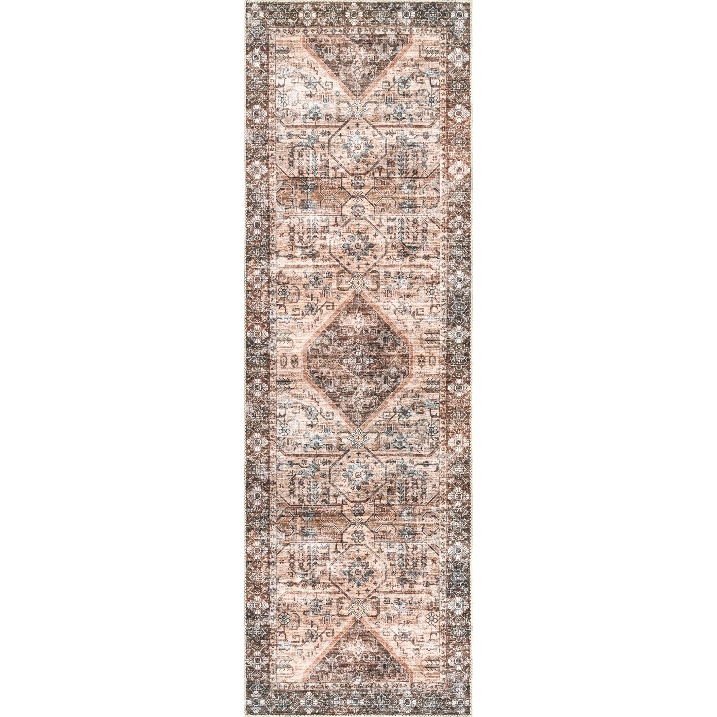 Nuloom Devin SpinClean Machine Washable Vintage Medallion Area Rug