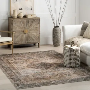 Nuloom Devin SpinClean Machine Washable Vintage Medallion Area Rug