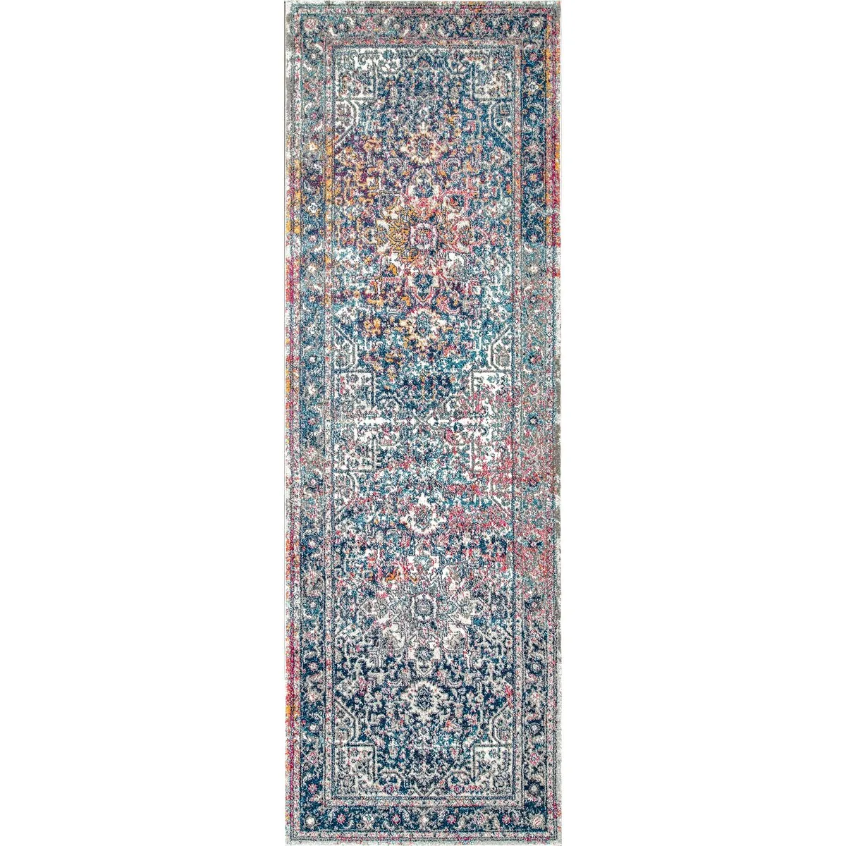 Nuloom Distressed Vintage Faded Floral Area Rug