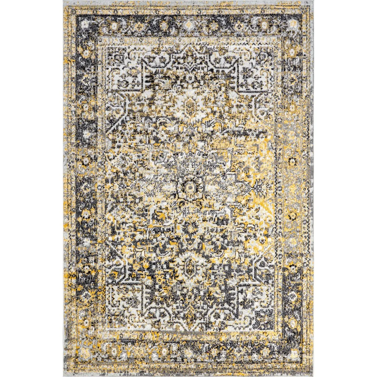Nuloom Distressed Vintage Faded Floral Area Rug