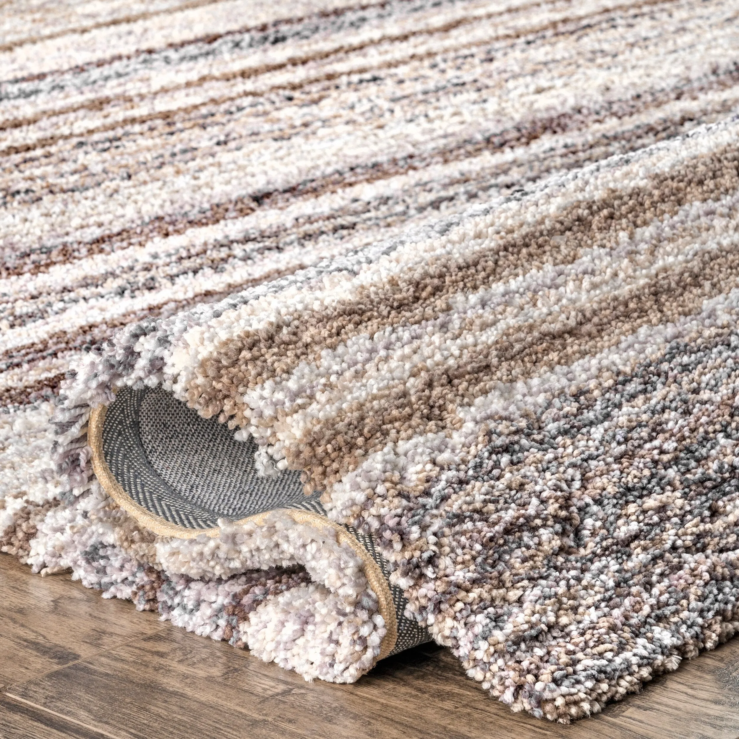Nuloom Drey Striped Shag Area Rug
