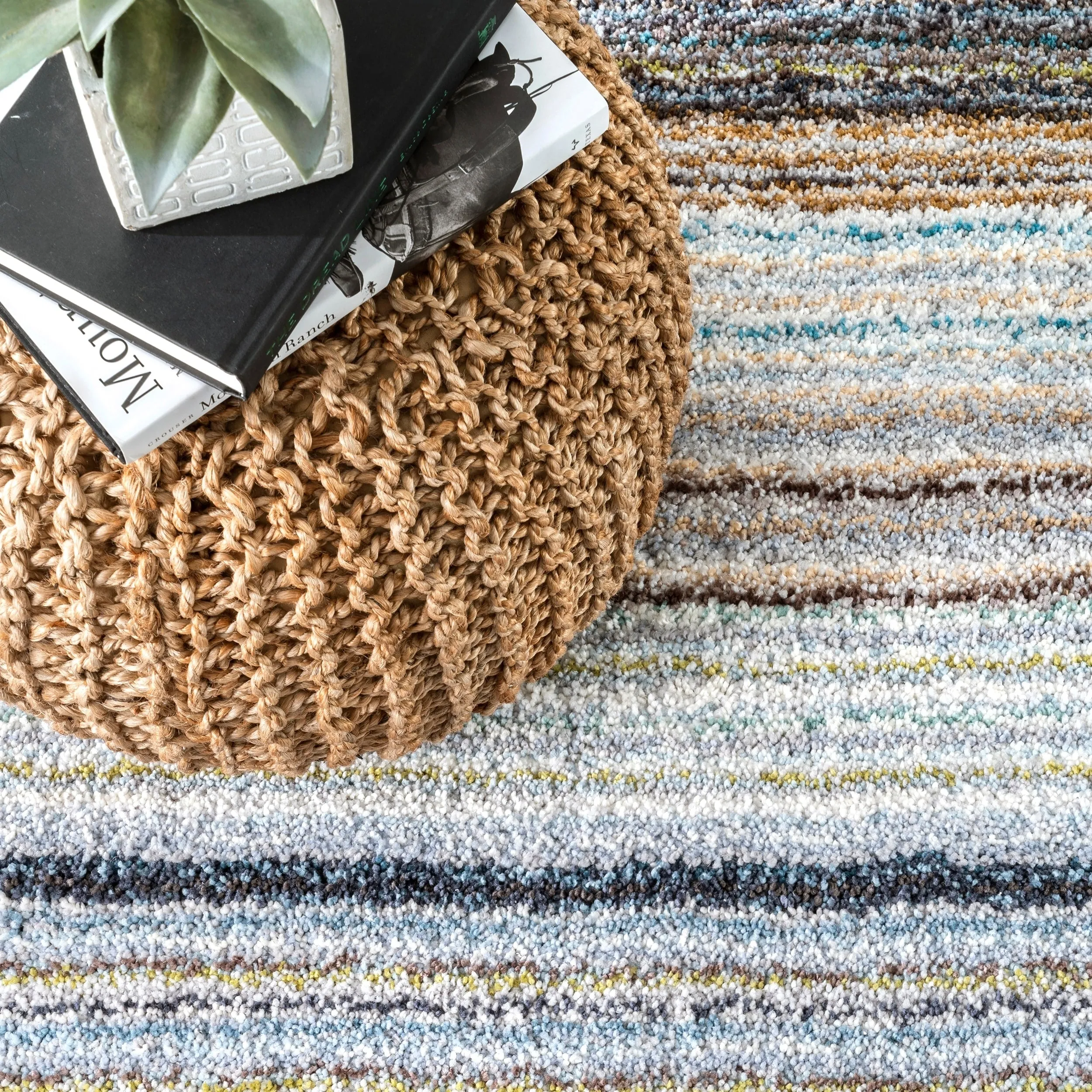 Nuloom Drey Striped Shag Area Rug