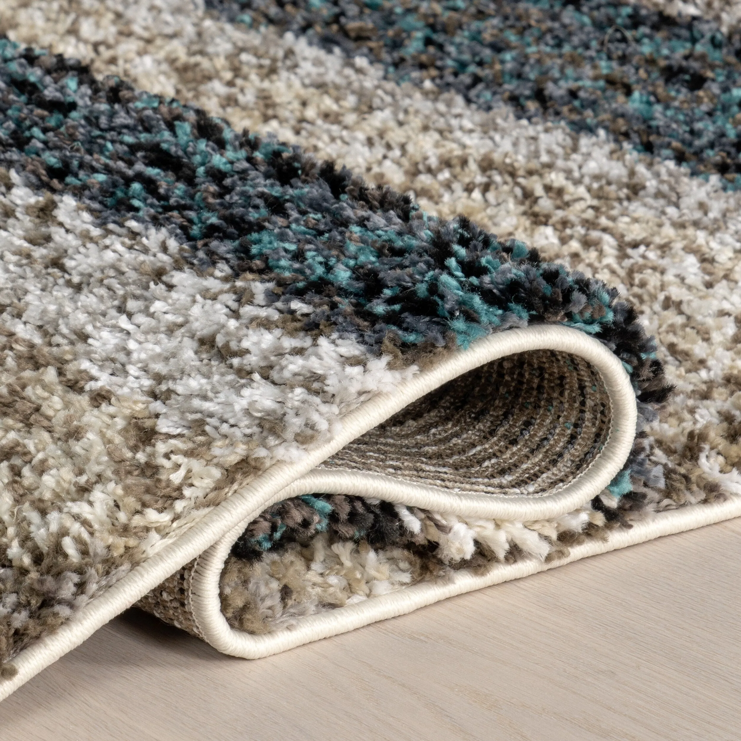 Nuloom Drey Striped Shag Area Rug