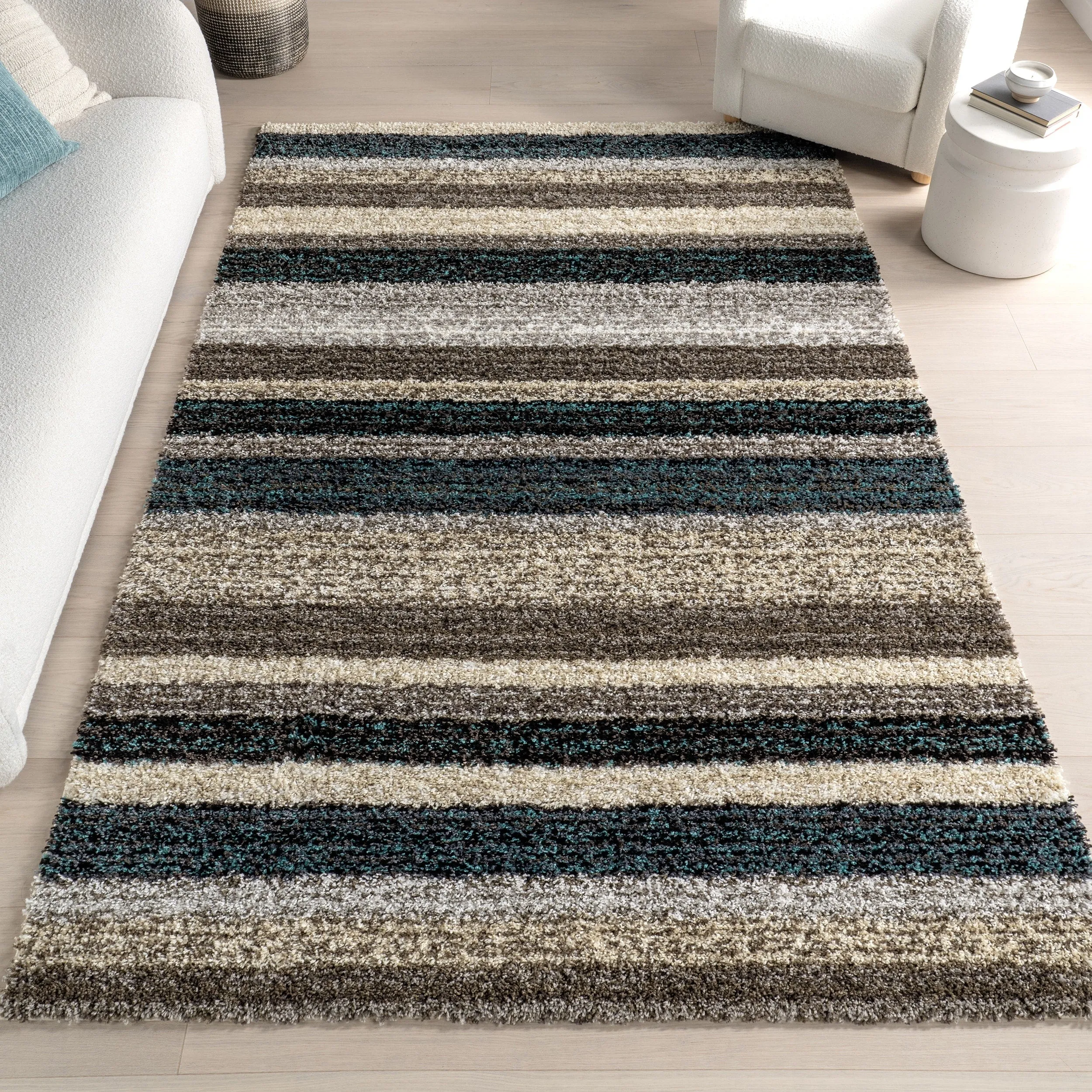 Nuloom Drey Striped Shag Area Rug