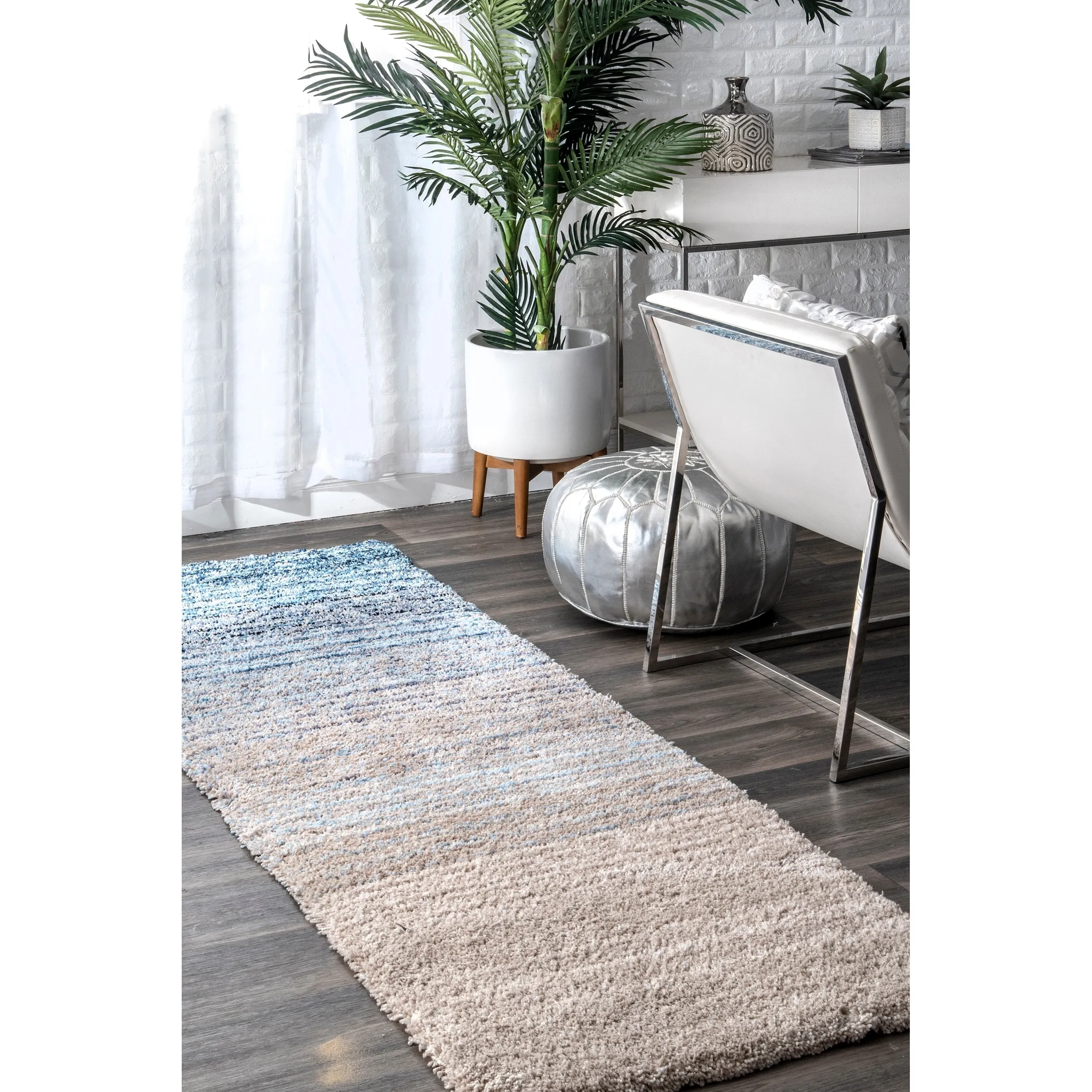 Nuloom Drey Striped Shag Area Rug