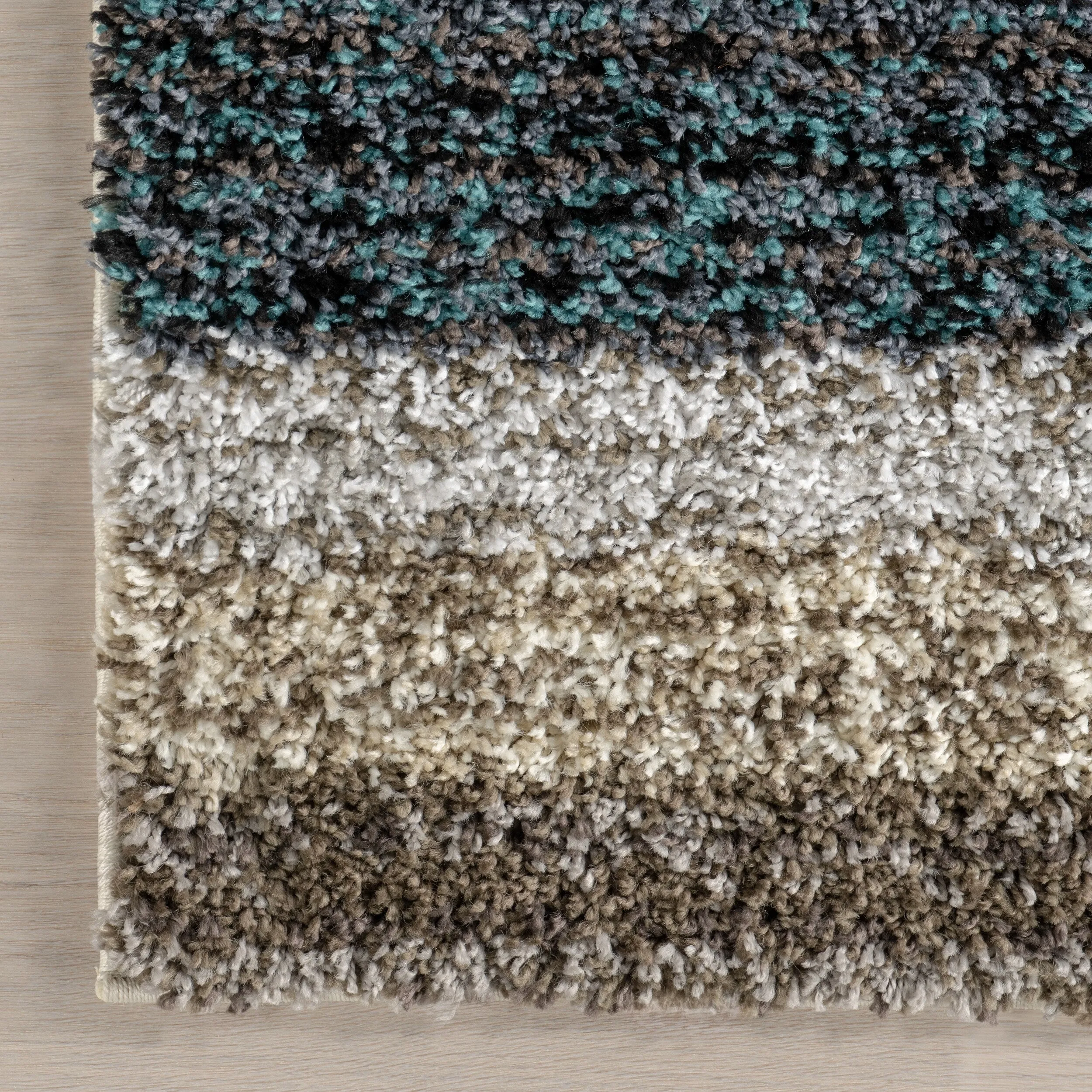 Nuloom Drey Striped Shag Area Rug