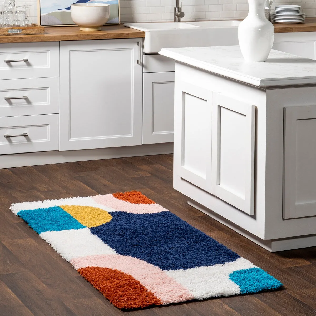 Nuloom Ellyn Abstract Shapes Shag Area Rug