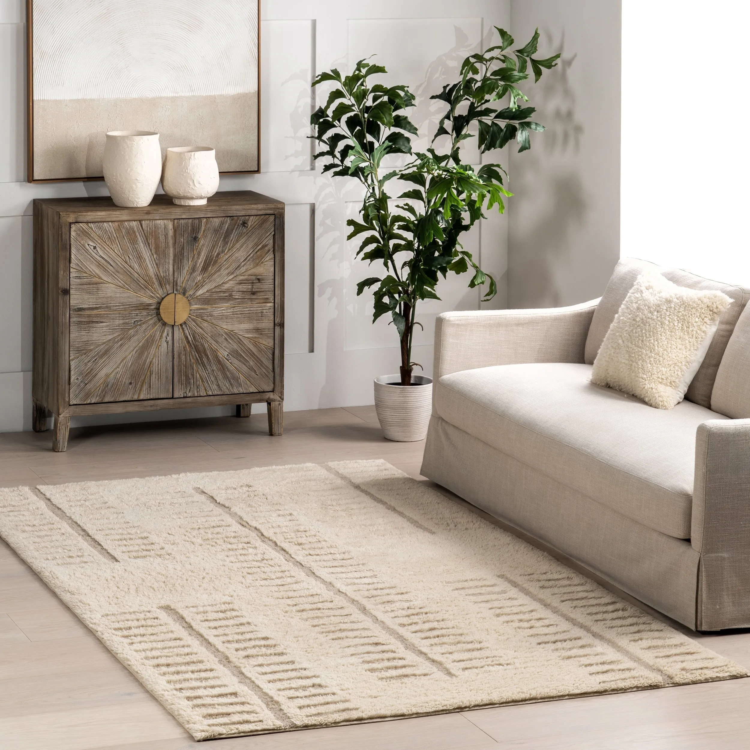 Nuloom Finlay Modern Wool Machine Washable Area Rug