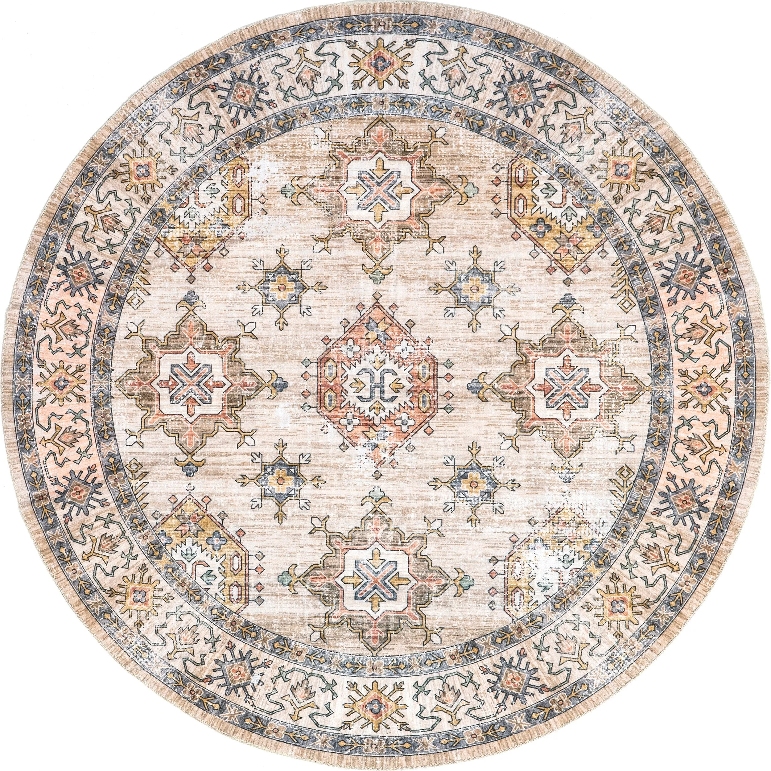 Nuloom Finley SpinClean Machine Washable Vintage Distressed Area Rug