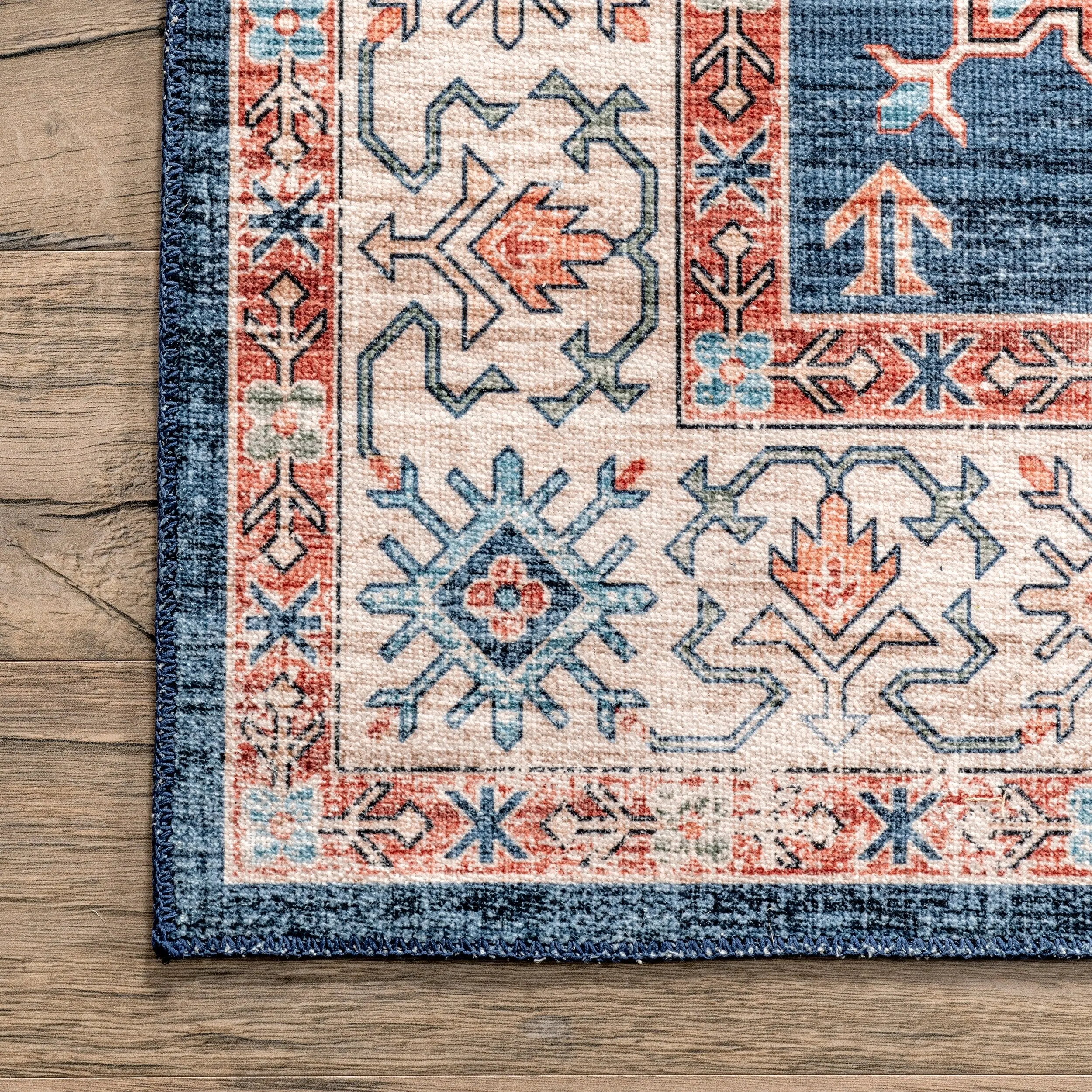Nuloom Finley SpinClean Machine Washable Vintage Distressed Area Rug