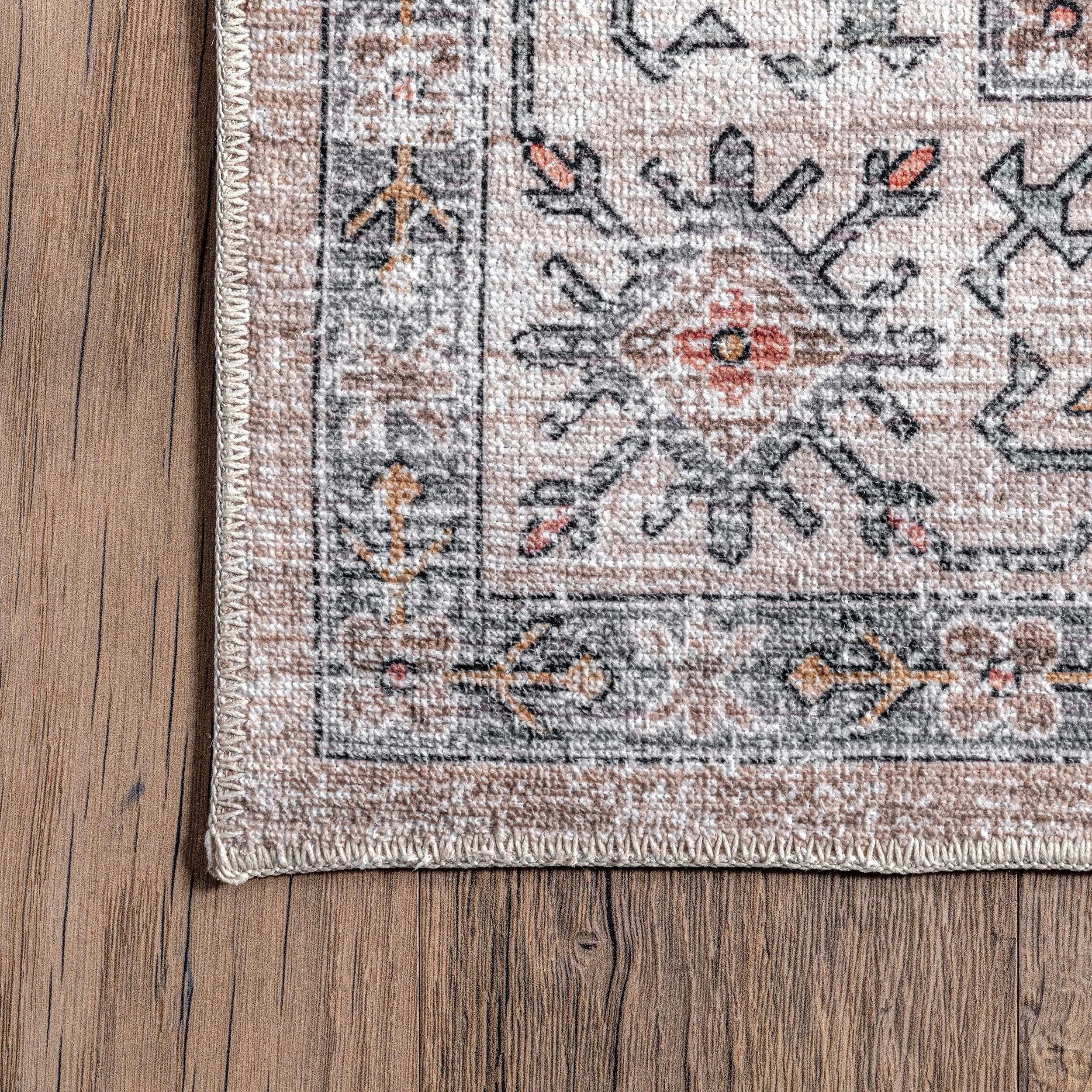 Nuloom Finley SpinClean Machine Washable Vintage Distressed Area Rug