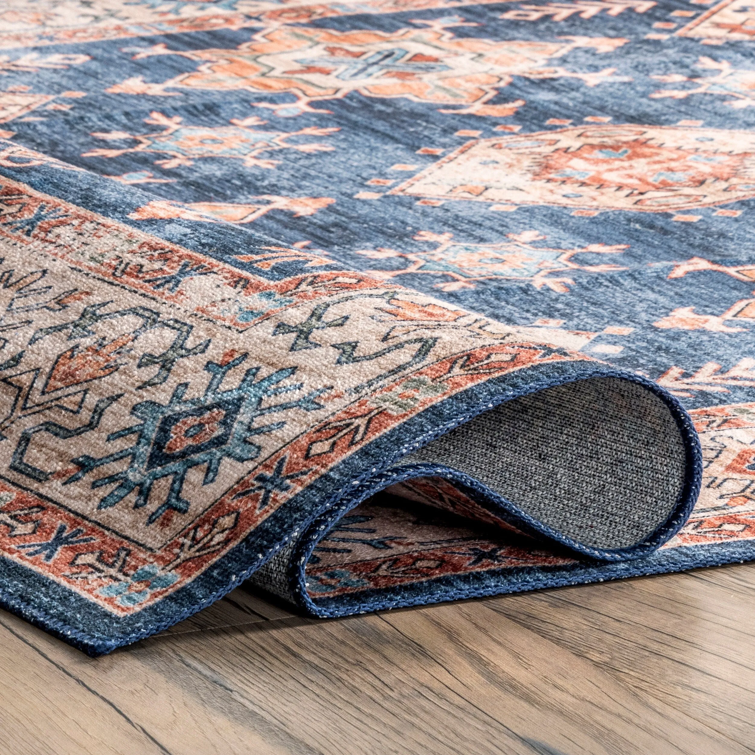 Nuloom Finley SpinClean Machine Washable Vintage Distressed Area Rug