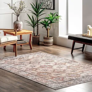 Nuloom Finley SpinClean Machine Washable Vintage Distressed Area Rug