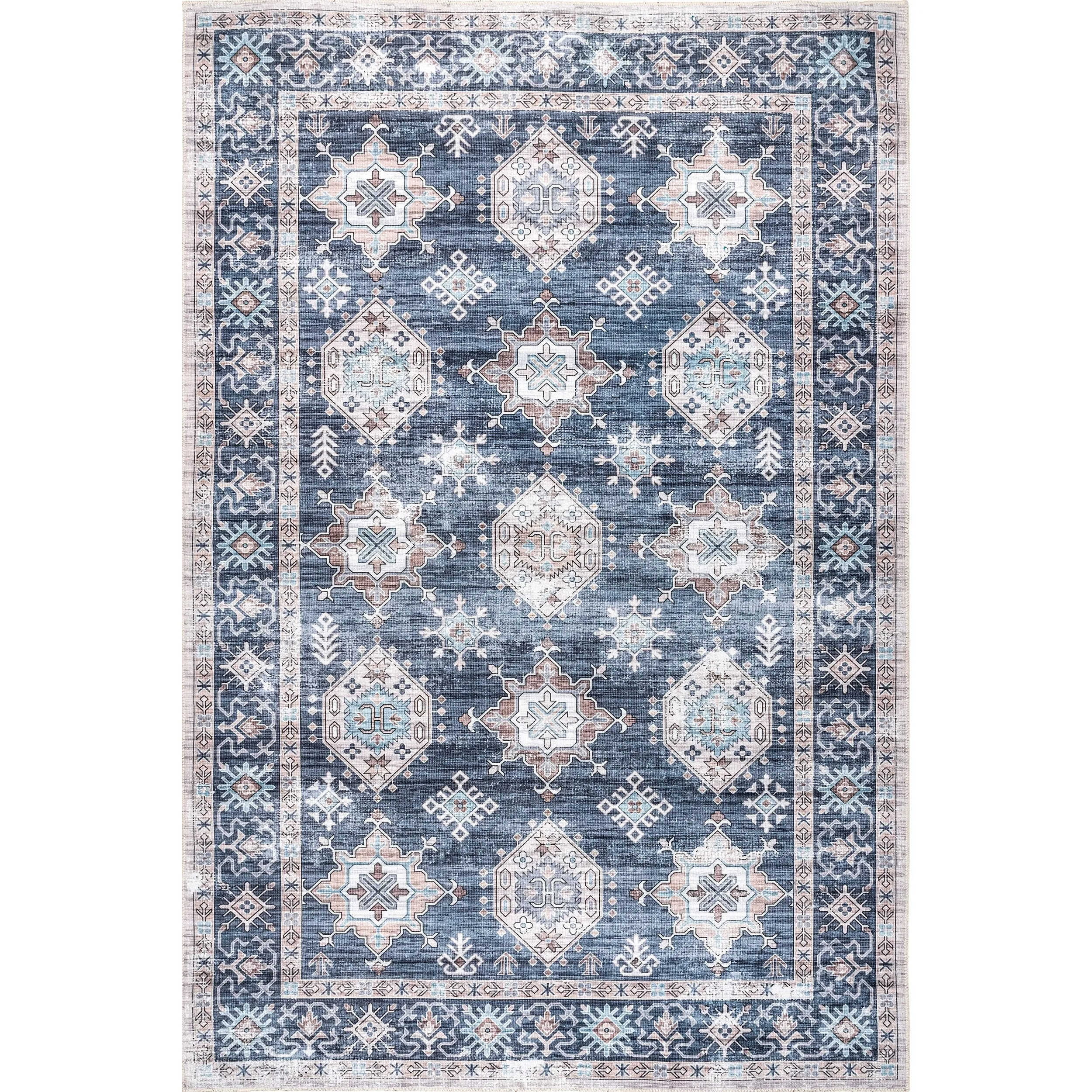 Nuloom Finley SpinClean Machine Washable Vintage Distressed Area Rug