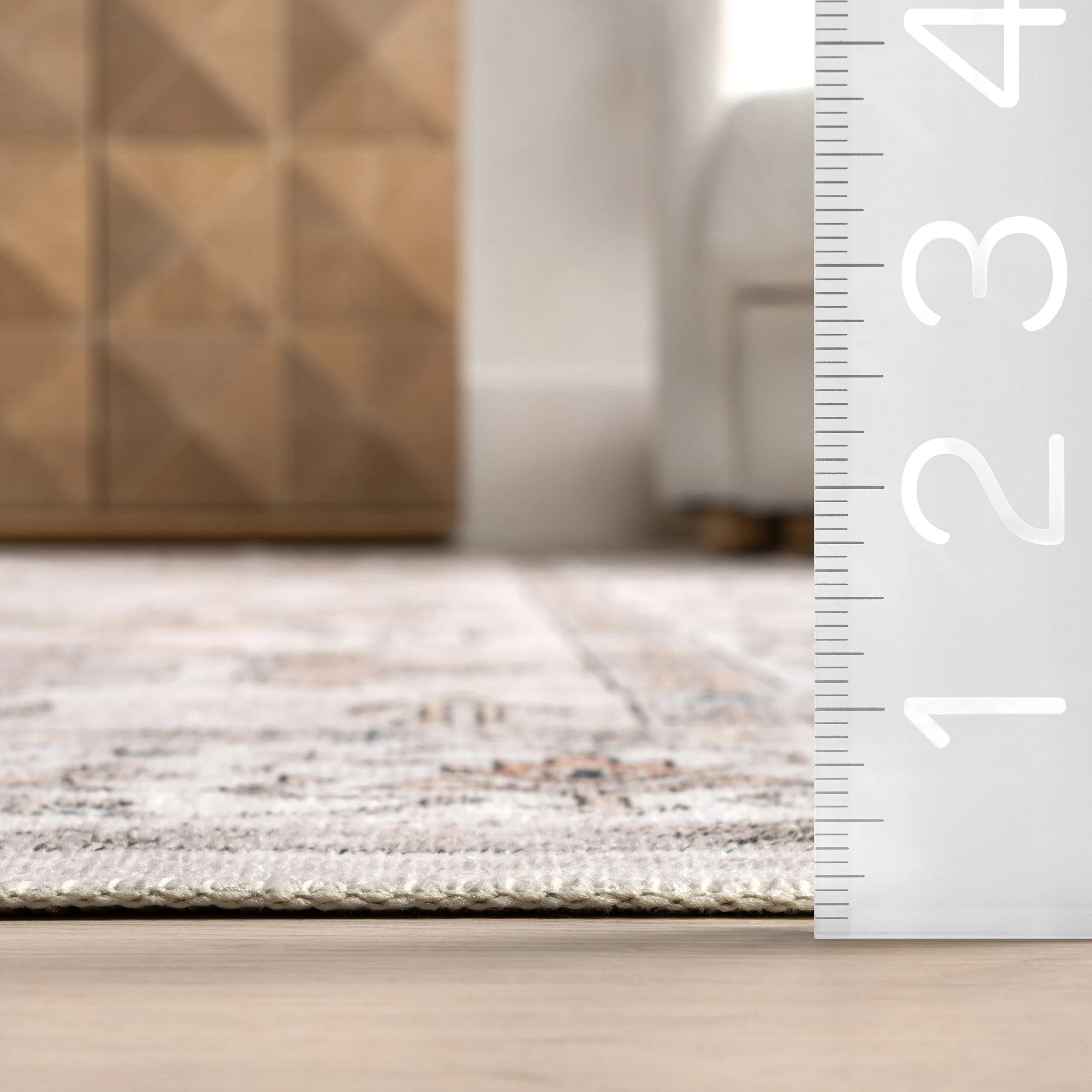 Nuloom Finley SpinClean Machine Washable Vintage Distressed Area Rug